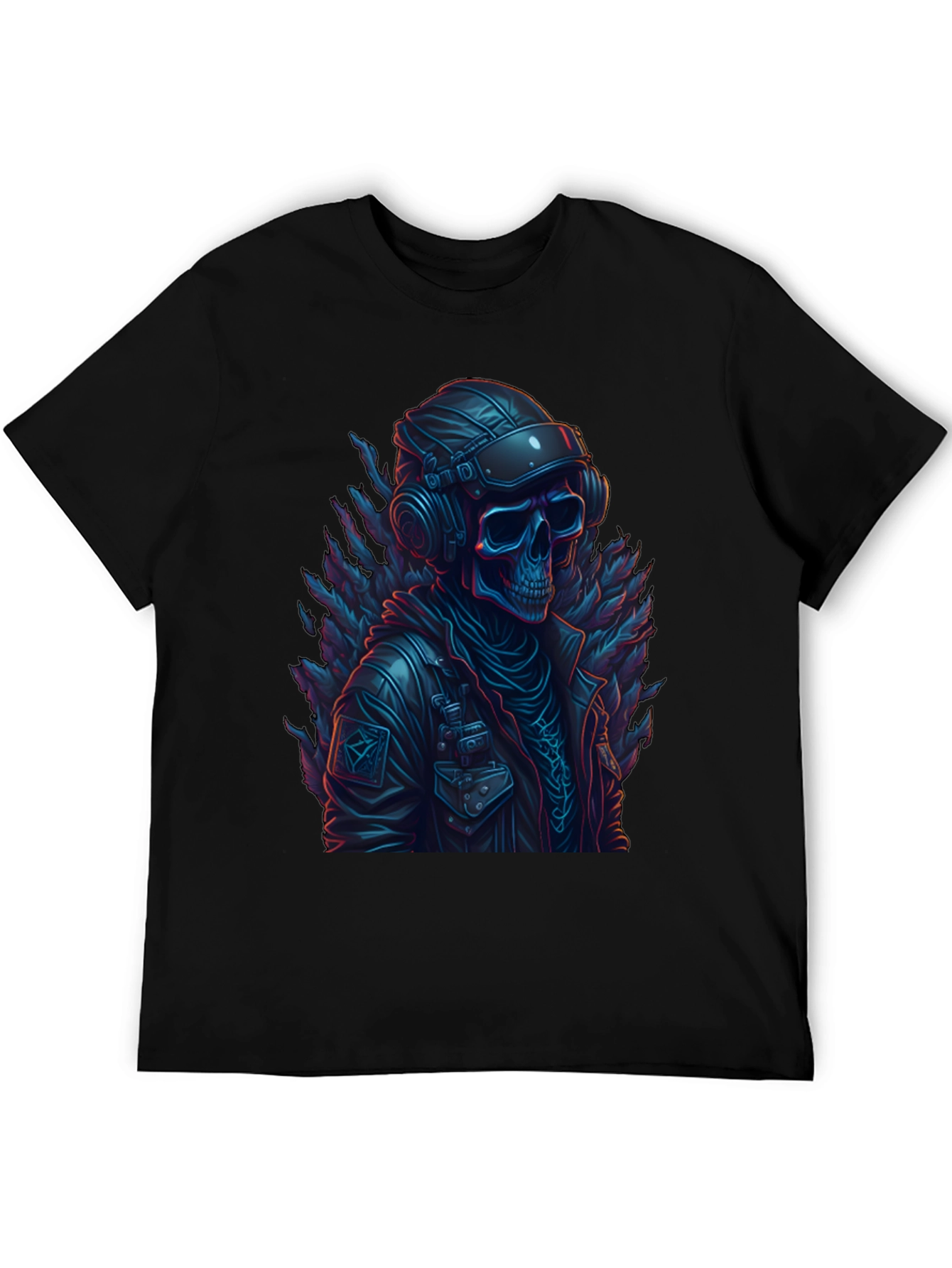 Skull Pilot Graphic Tee - Edgy Fashion