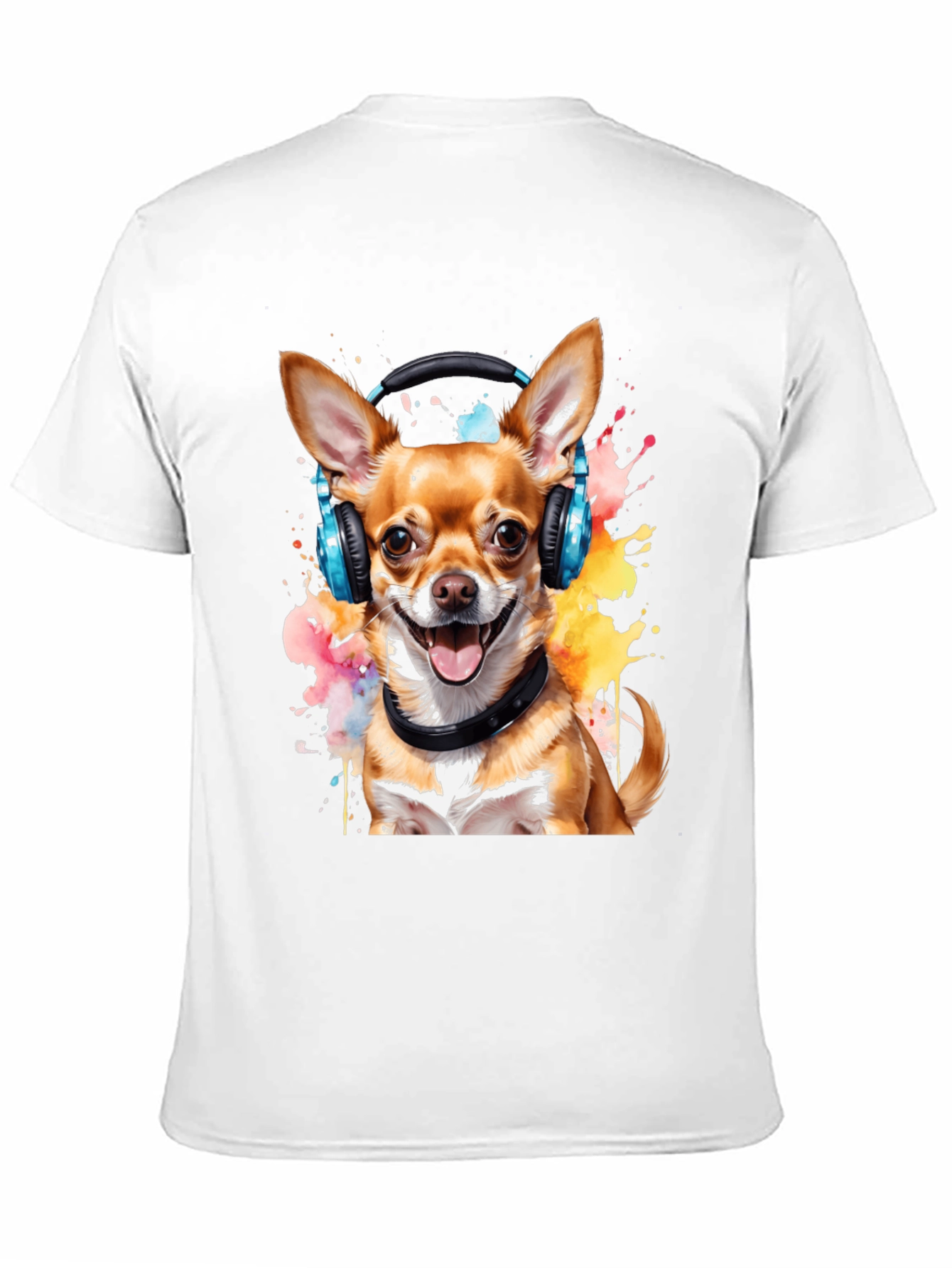 Dog Wearing Headphones Graphic T-Shirt