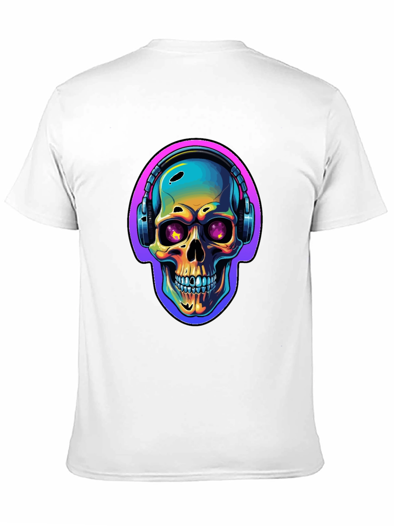 Skull with Headphones Graphic Tee