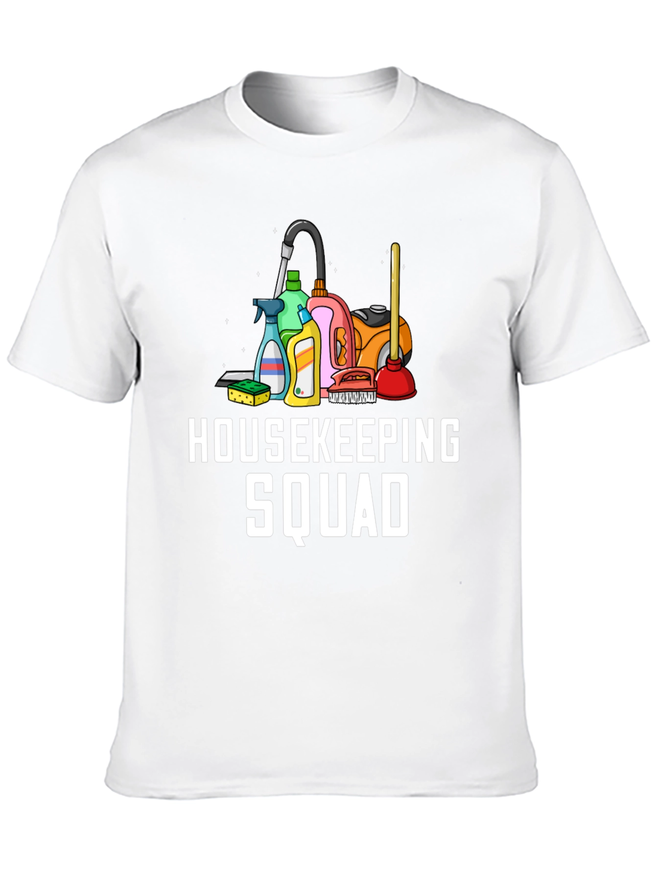 Housekeeping Squad Black Graphic Tee