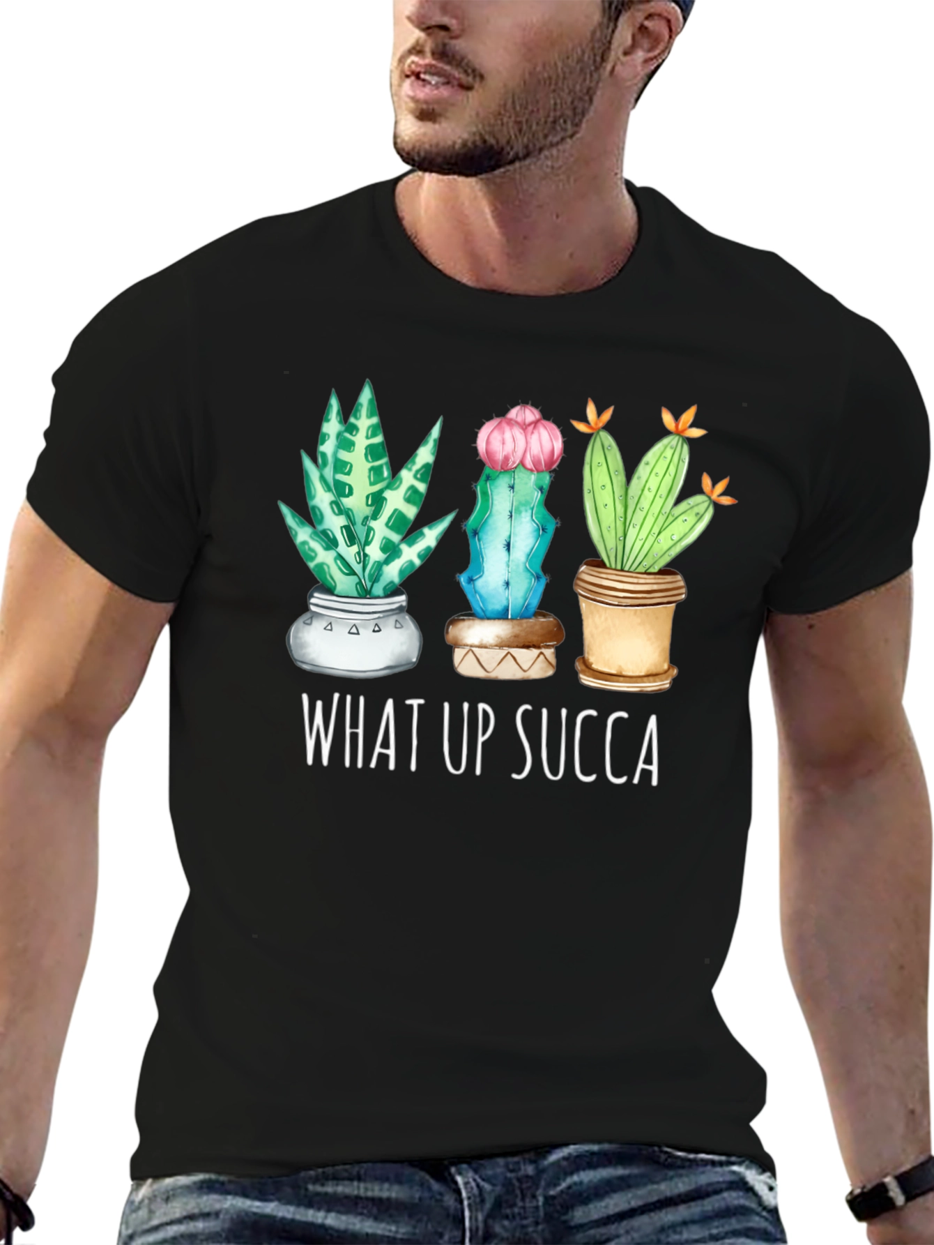 What Up Succa Cactus Graphic Tee