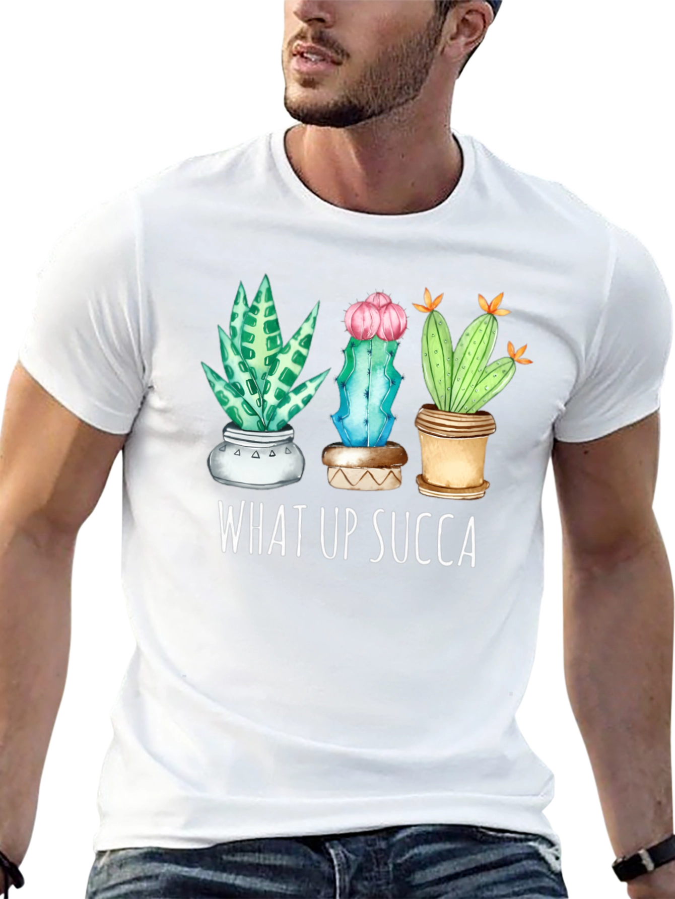What Up Succa Cactus Graphic Tee