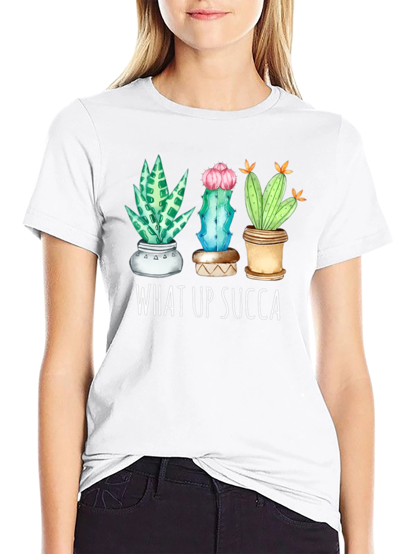 What Up Succa Cactus Graphic Tee