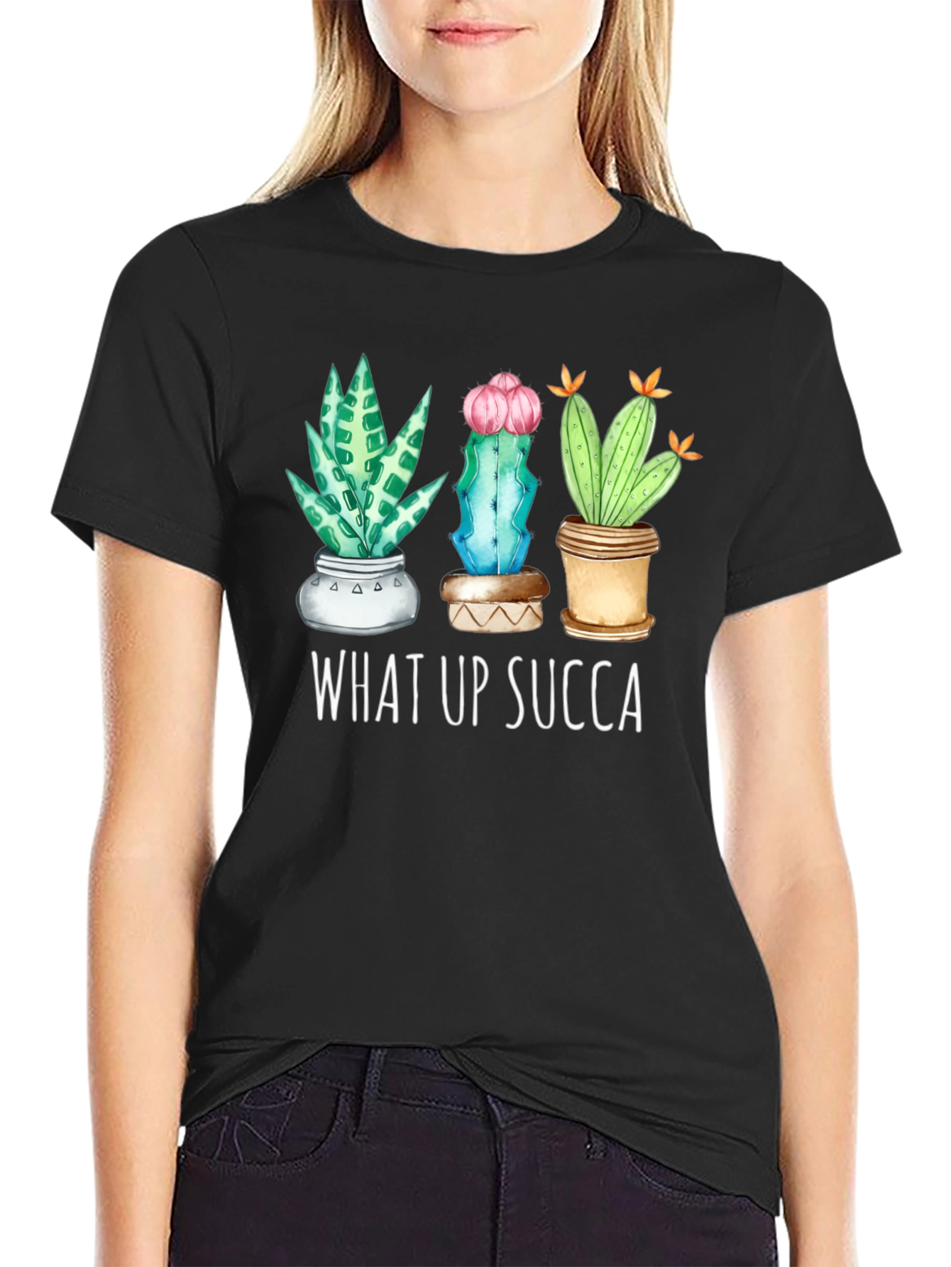 What Up Succa Cactus Graphic Tee