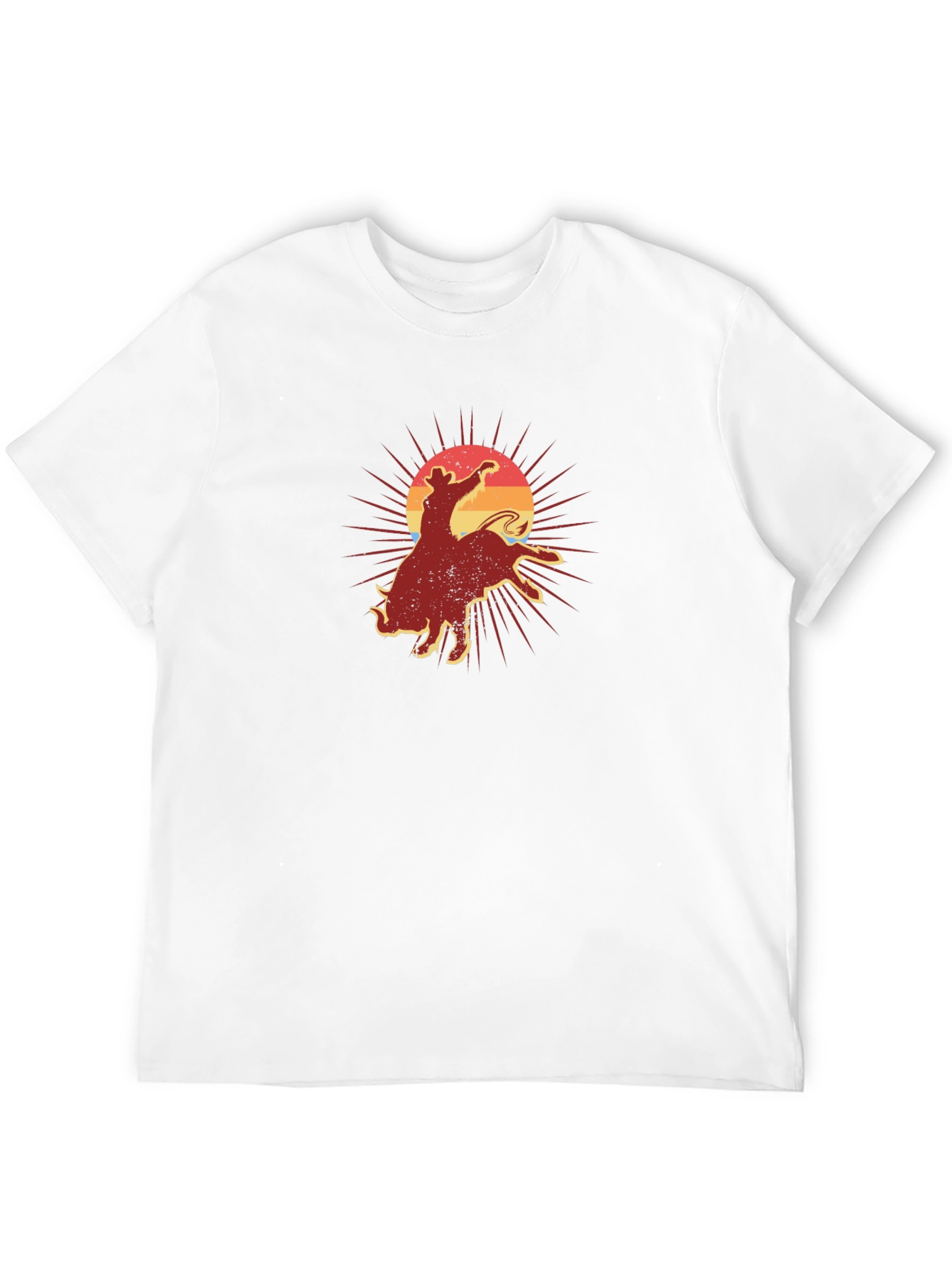 Retro Rodeo Graphic Tee - Black Cotton T-Shirt