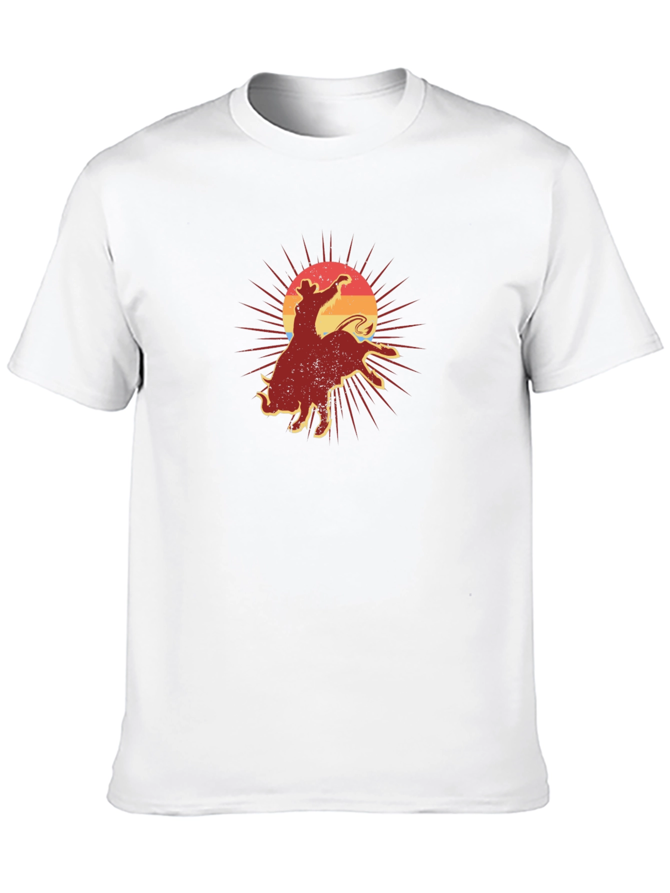 Retro Rodeo Graphic Tee - Black Cotton T-Shirt
