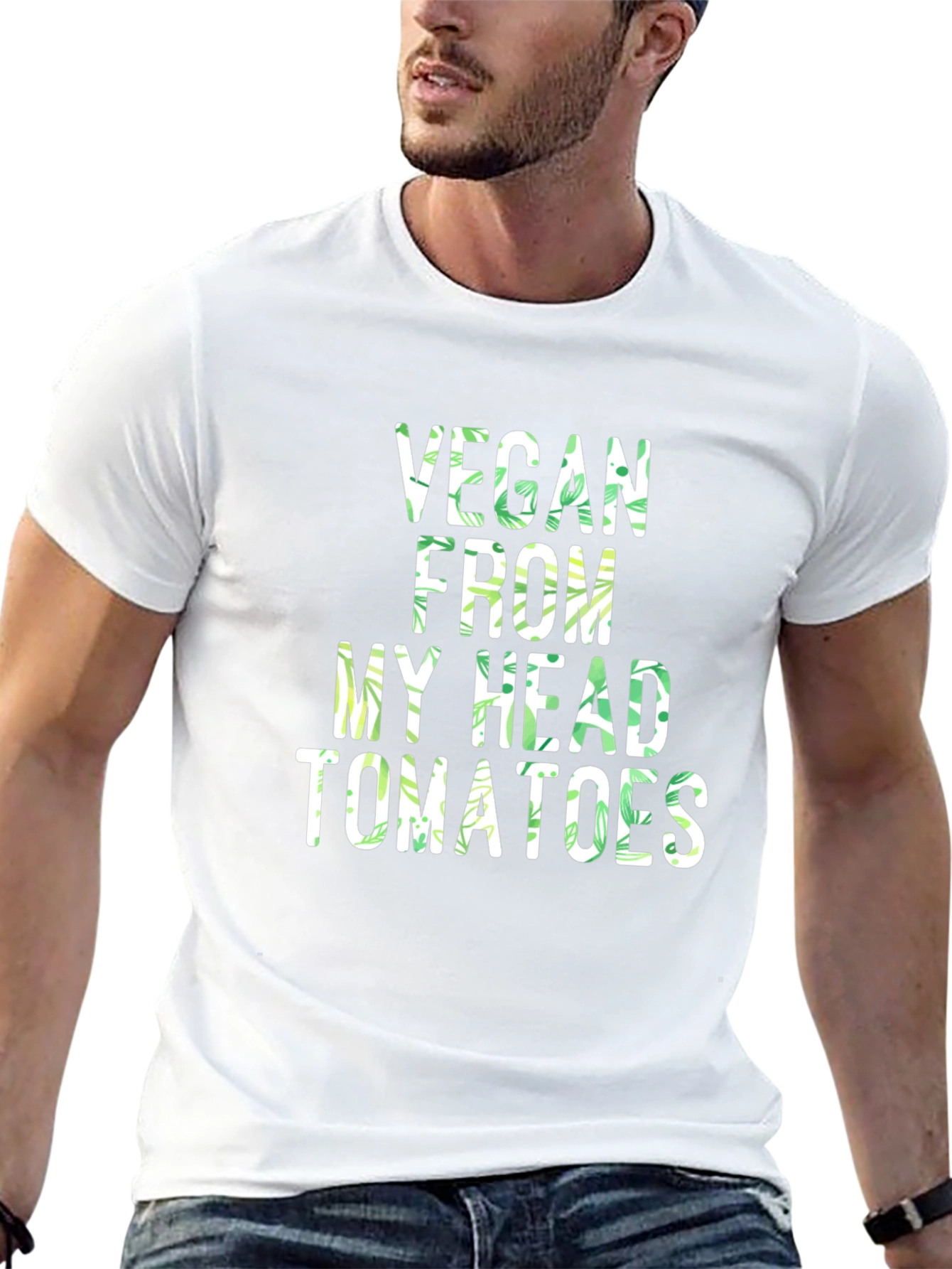 Vegan Head Tomatoes Graphic T-Shirt