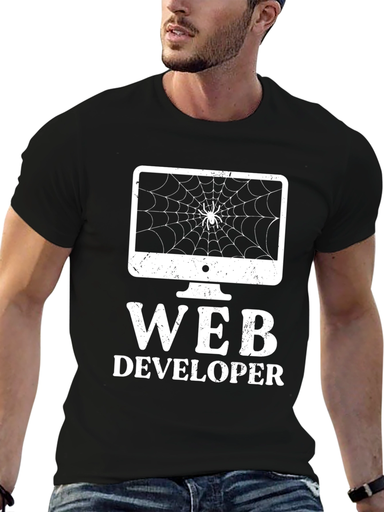 Web Developer Spider Web Graphic T-Shirt