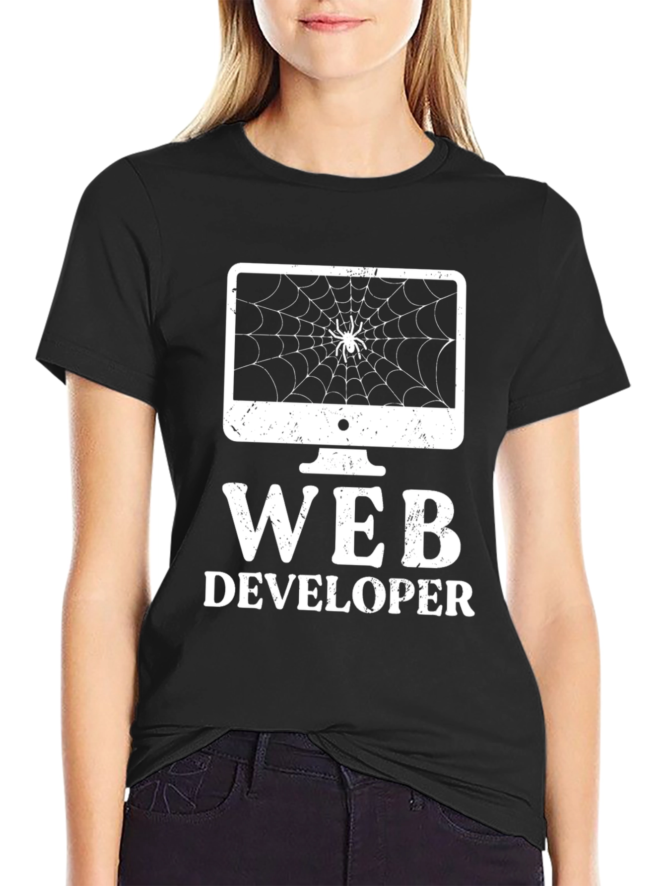 Web Developer Spider Web Graphic T-Shirt