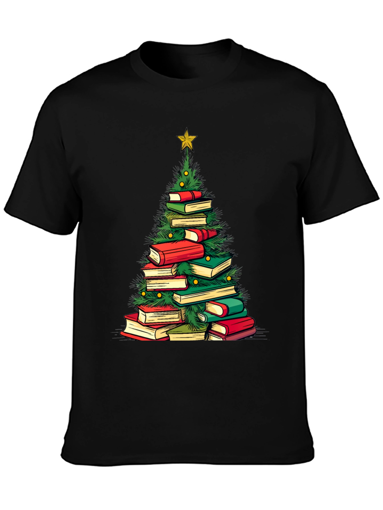 Book Christmas Tree T-Shirt