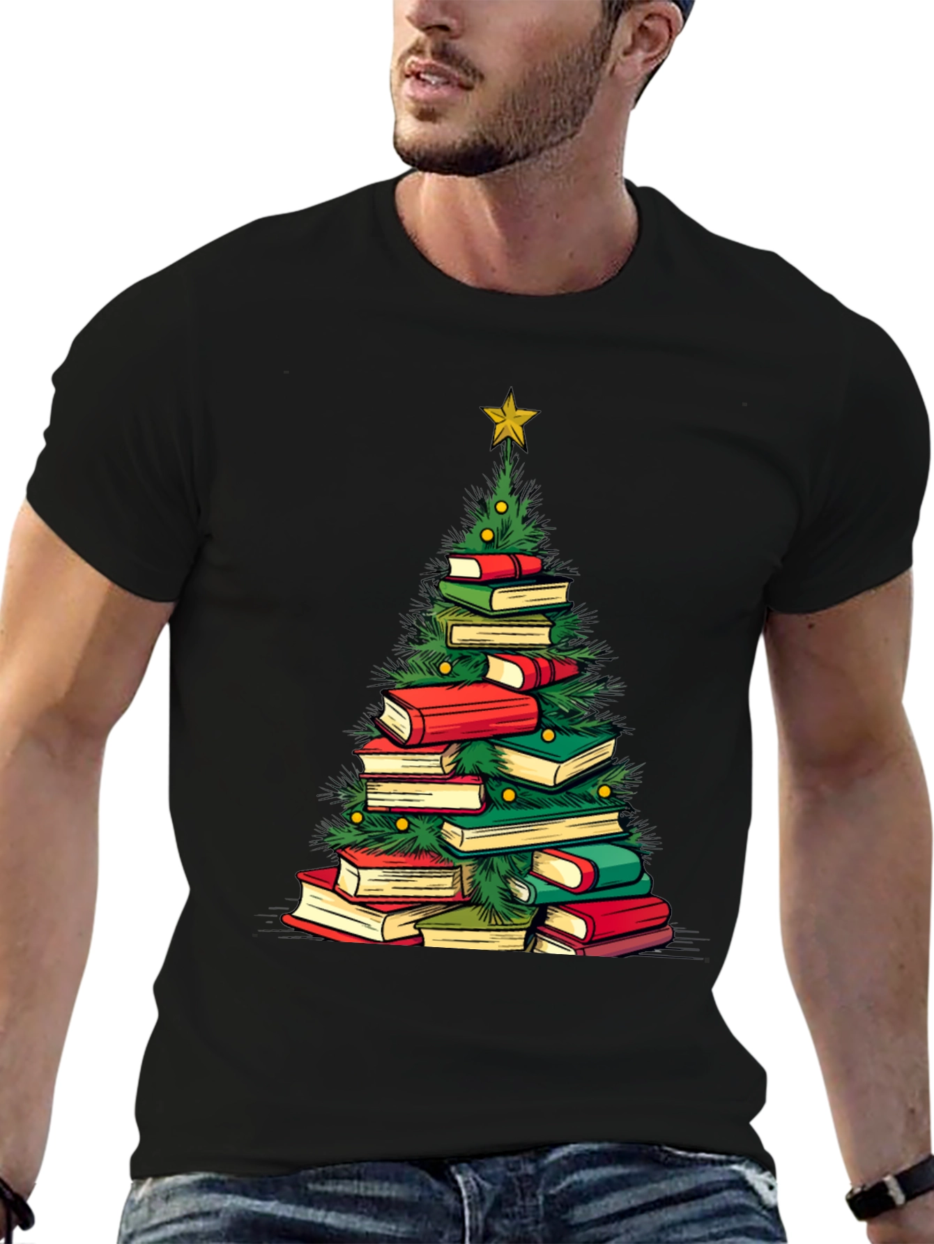 Book Christmas Tree T-Shirt
