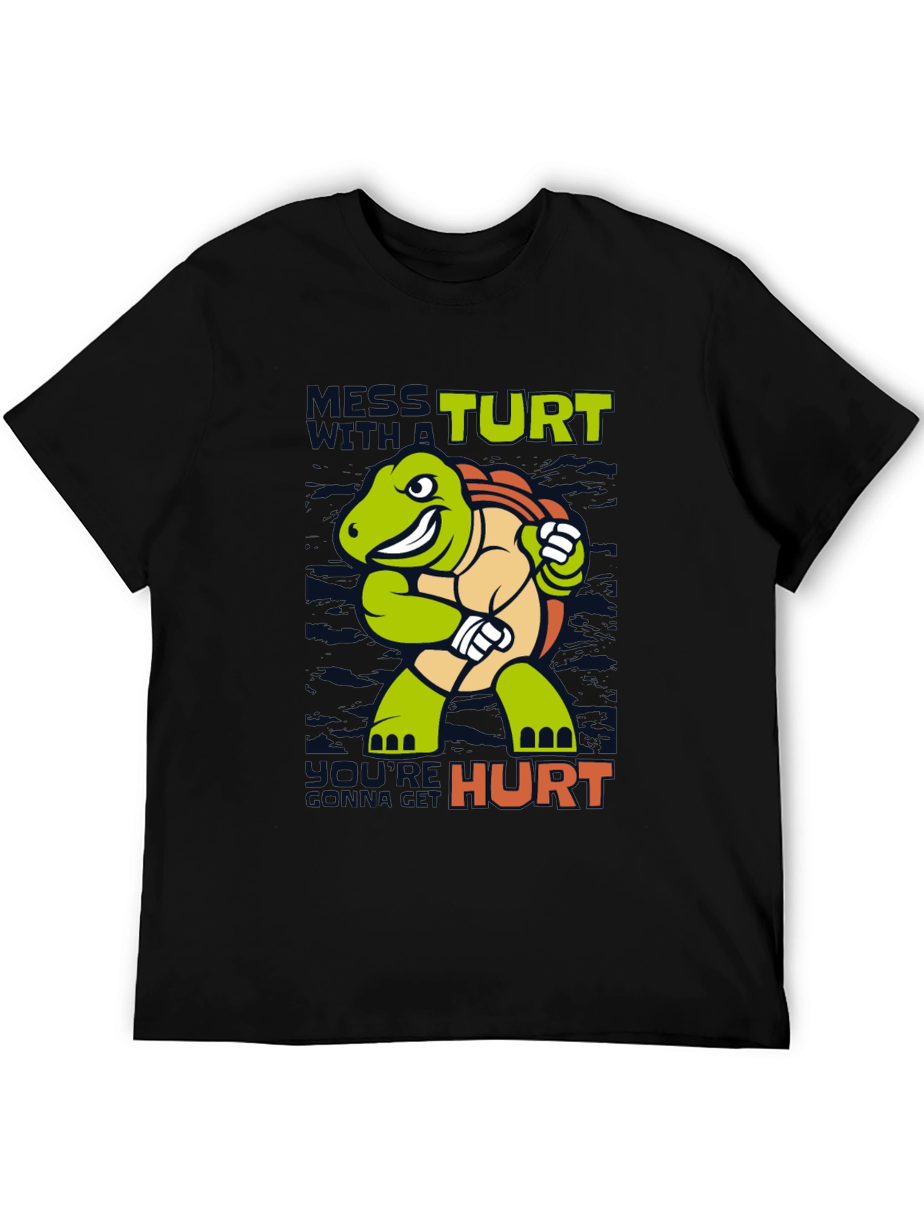 Mess With a Turtle T-Shirt Funny Cartoon Graphic Tee