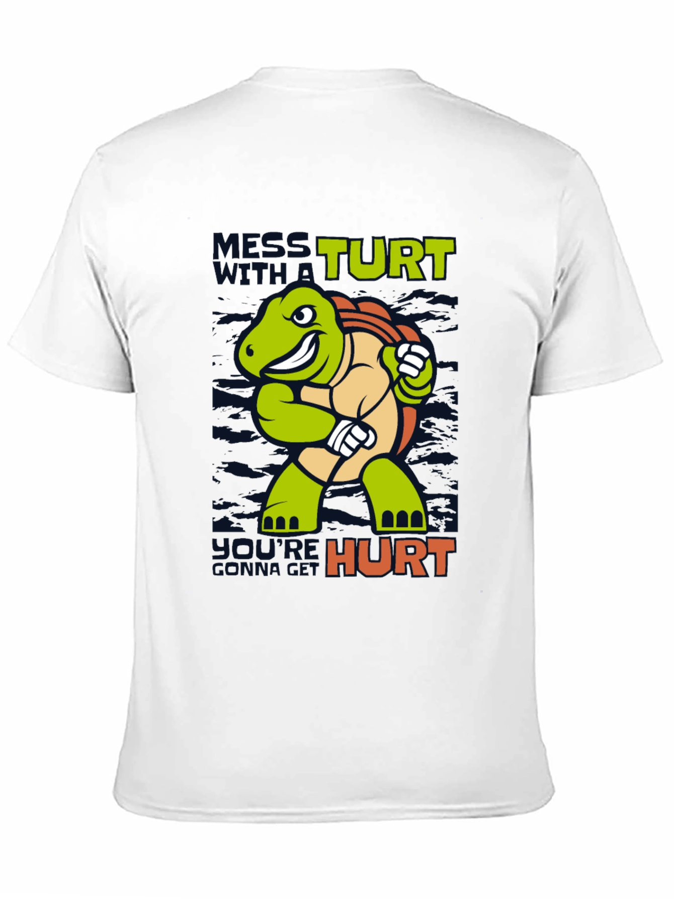 Mess With a Turtle T-Shirt Funny Cartoon Graphic Tee