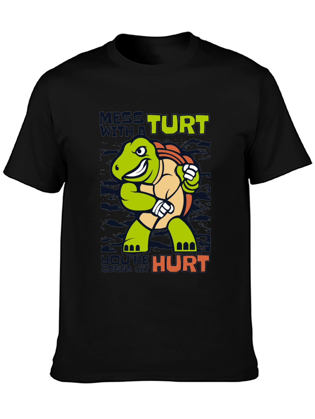 Mess With a Turtle T-Shirt Funny Cartoon Graphic Tee