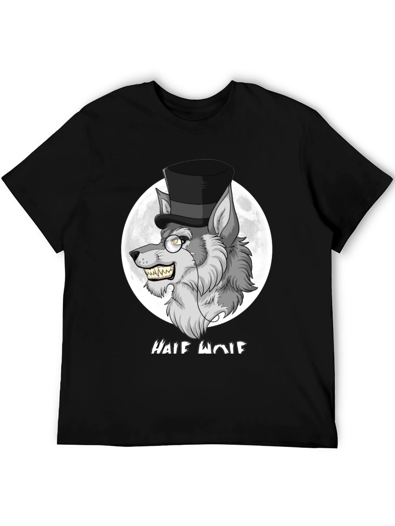 Half Wolf Graphic Tee - Unique Design