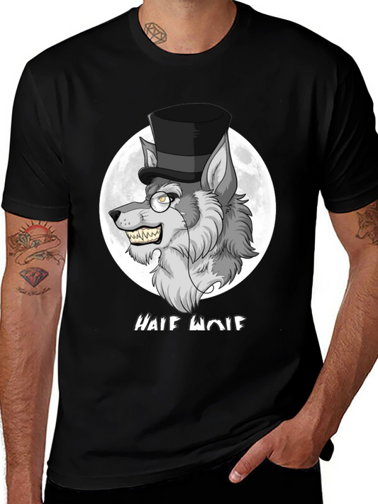 Half Wolf Graphic Tee - Unique Design