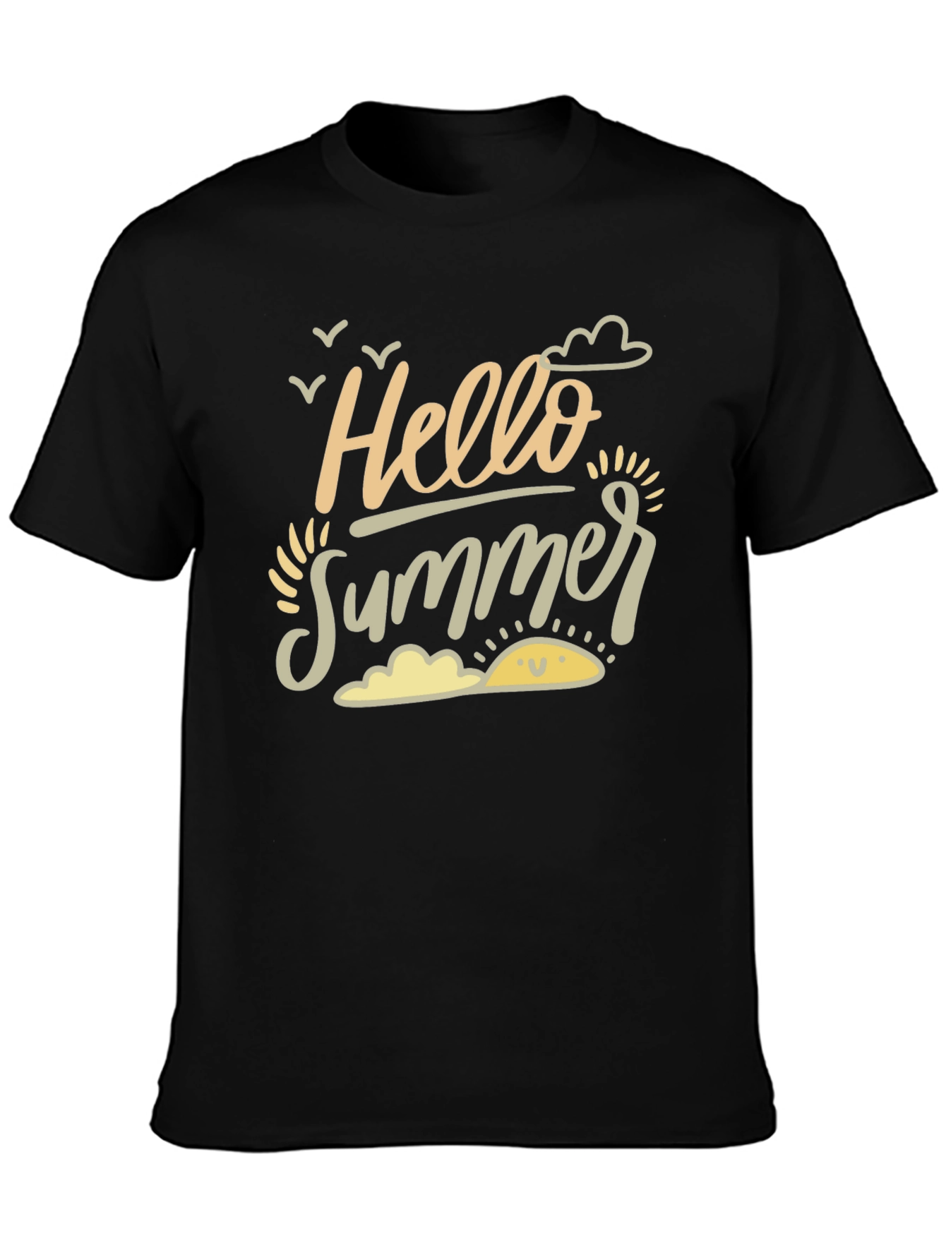 Hello Summer Graphic Tee - Black