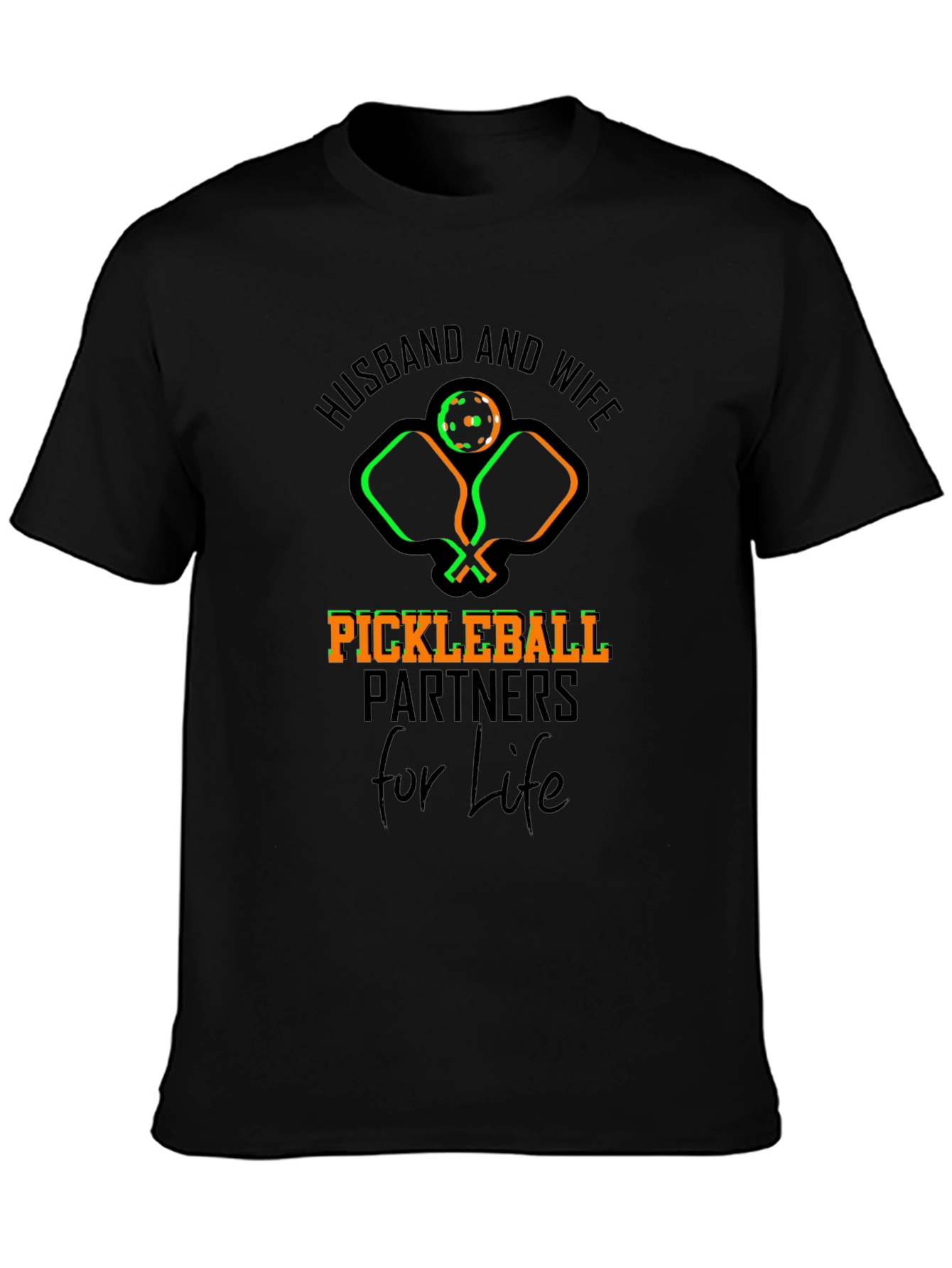 Husband & Wife Pickleball Partners for Life T-Shirt