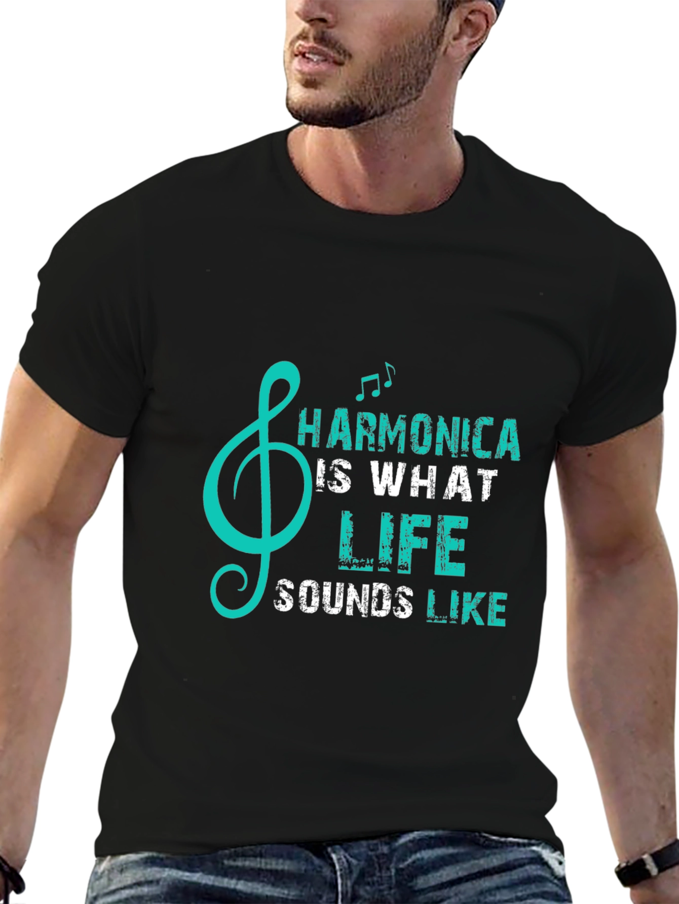 Harmonica is What Life Sounds Like T-Shirt