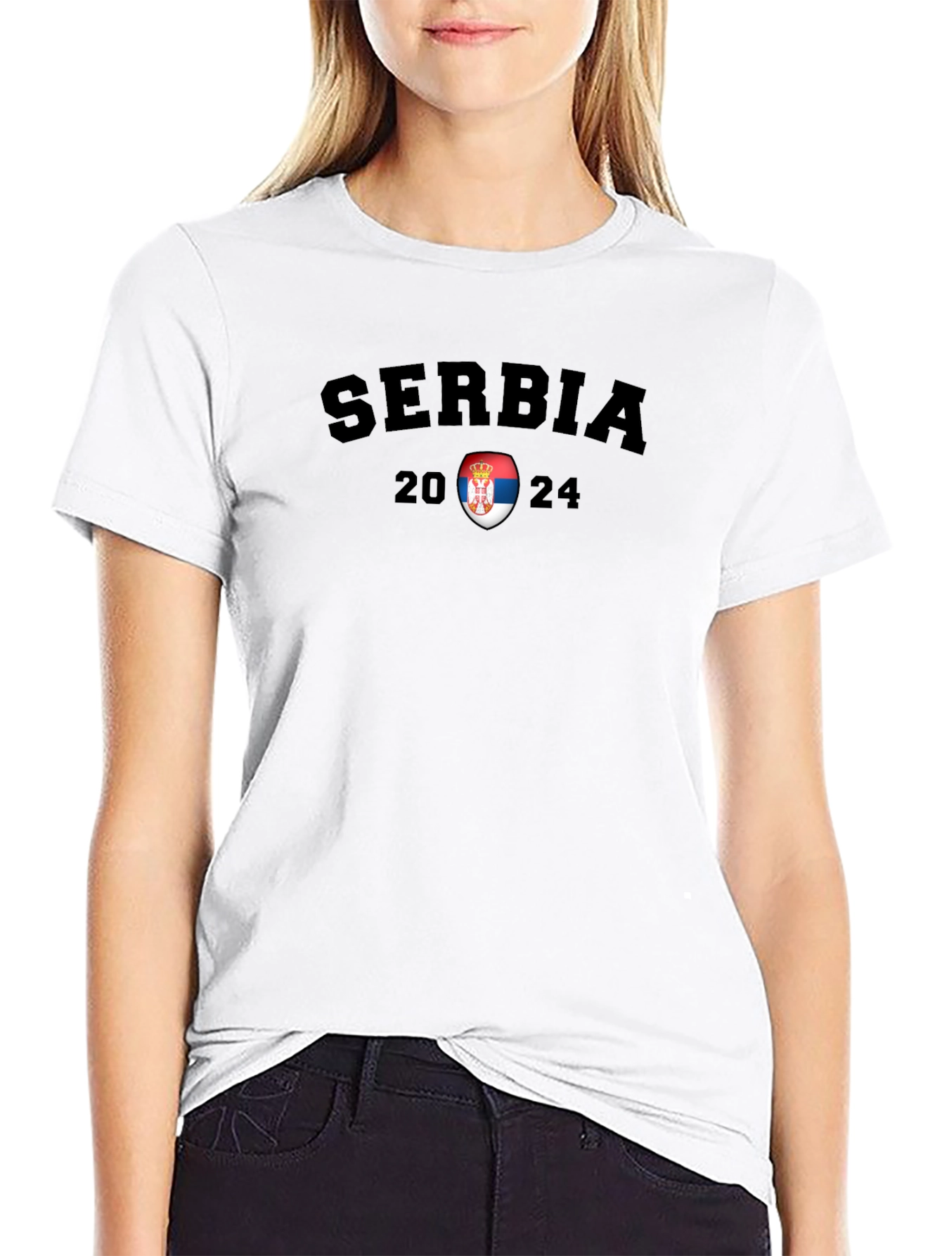Serbia 2024 Black T-Shirt