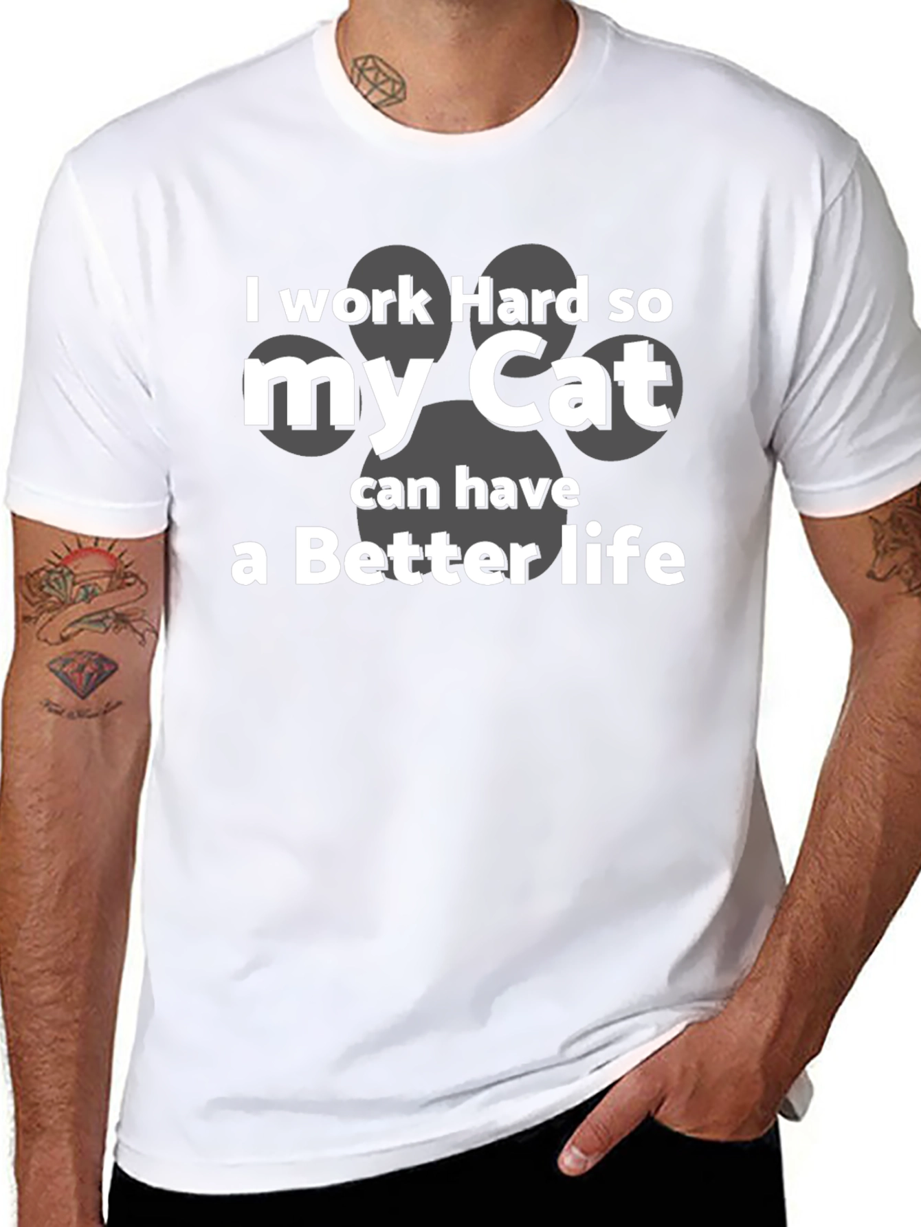 I Work Hard for My Cat T-Shirt