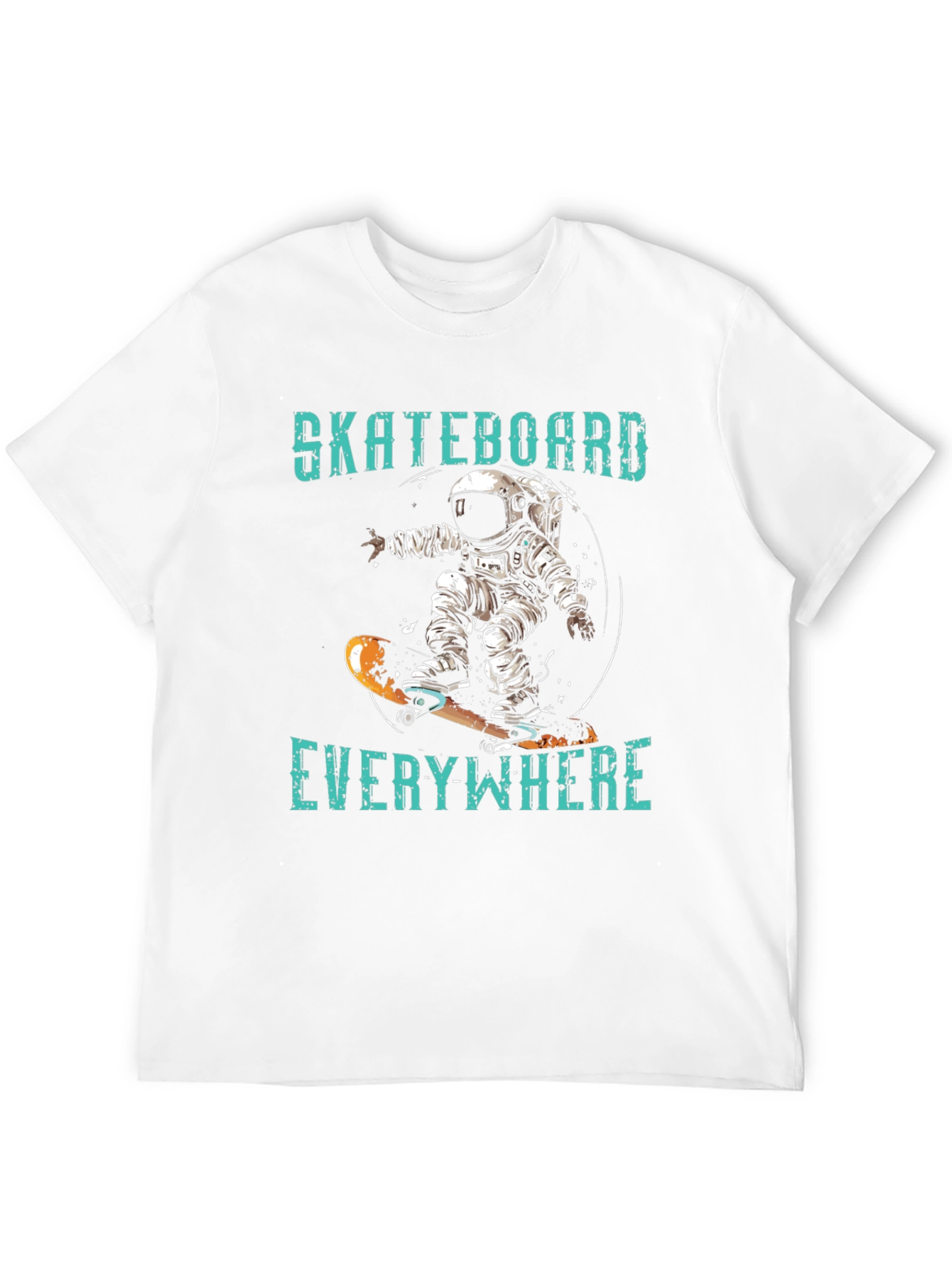 Skateboard Everywhere Graphic Tee - Astronaut Design