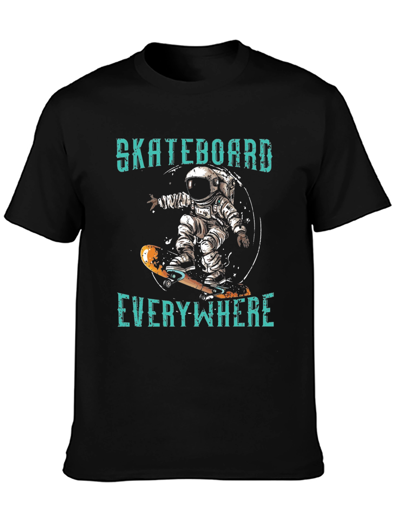 Skateboard Everywhere Graphic Tee - Astronaut Design
