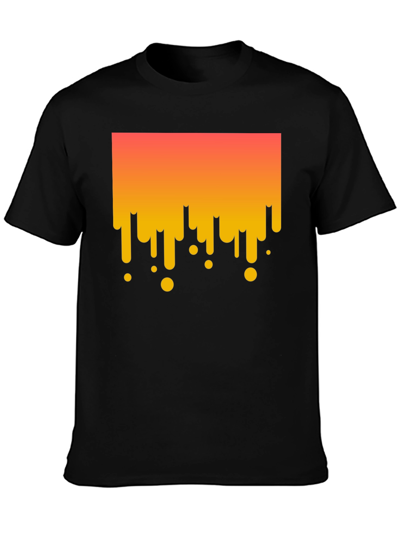 Modern Drip Graphic Tee - Stylish Black Cotton T-Shirt