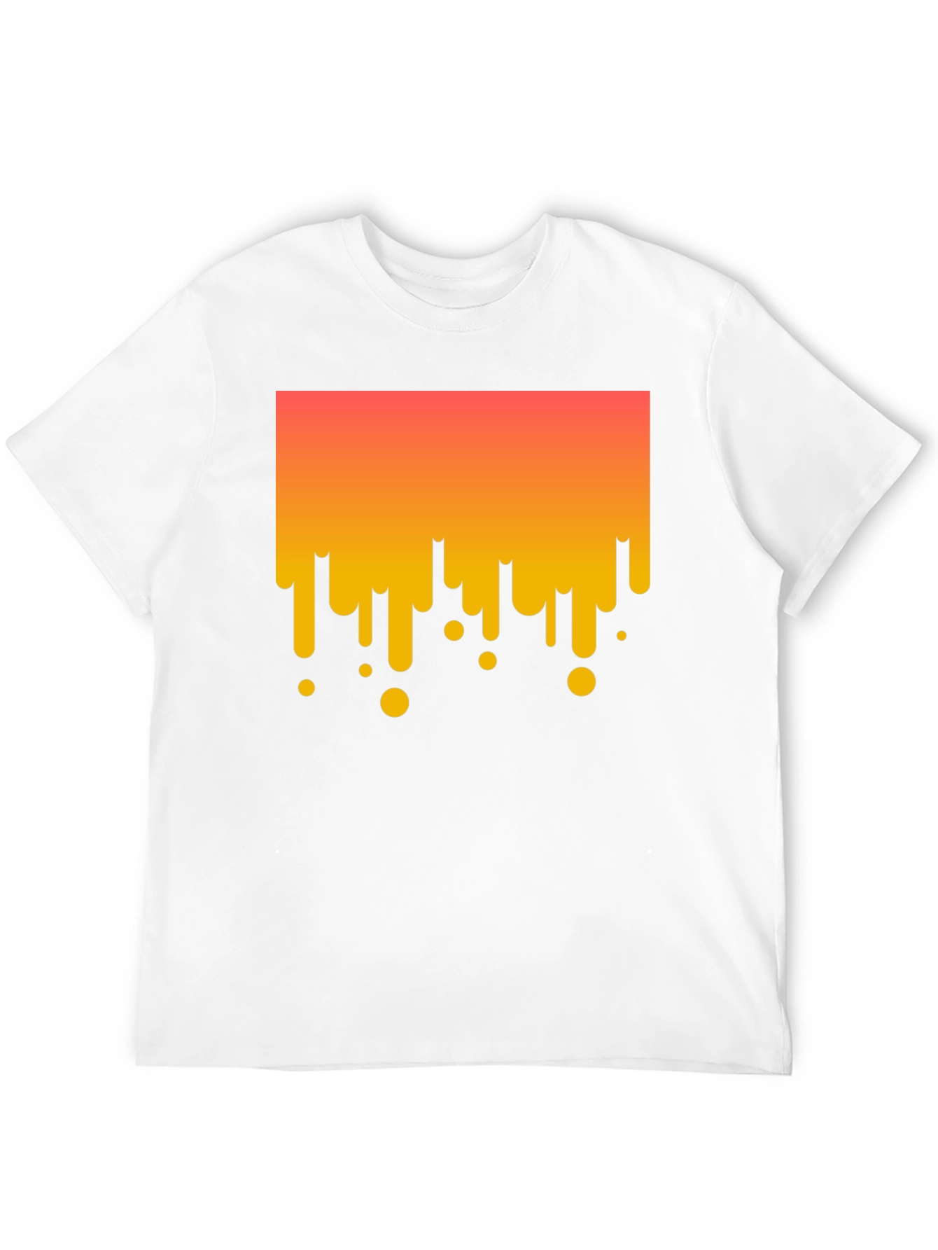 Modern Drip Graphic Tee - Stylish Black Cotton T-Shirt