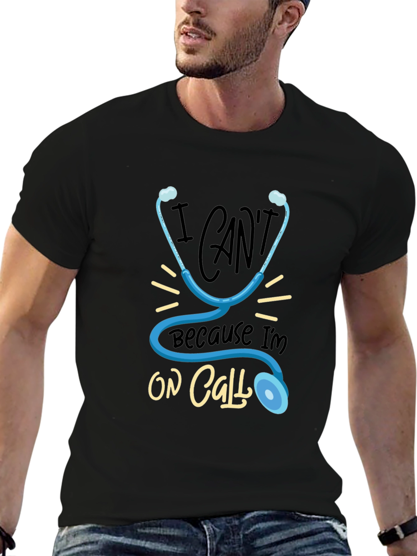 On Call Stethoscope Graphic T-Shirt