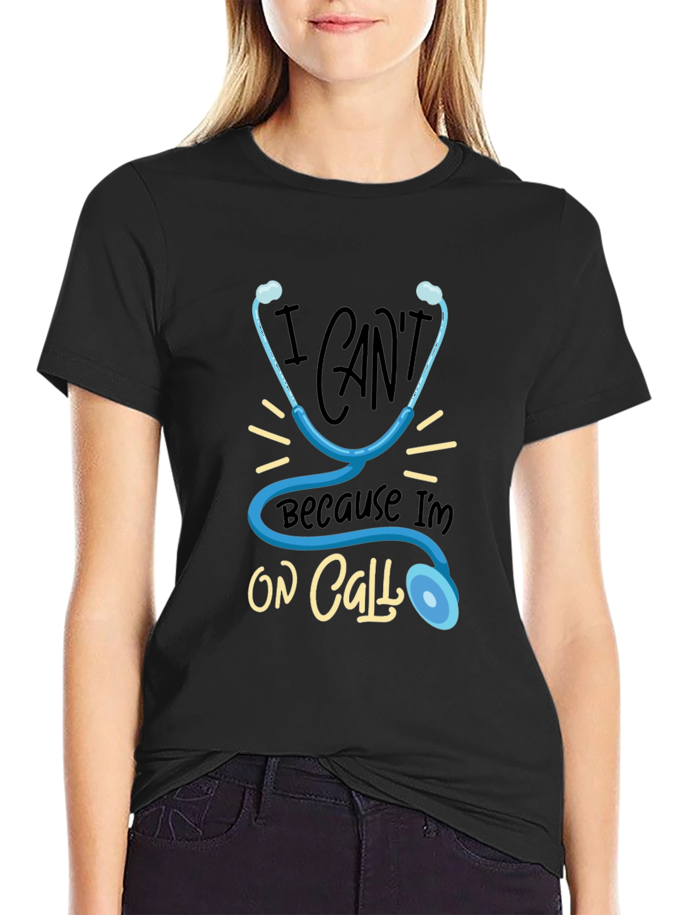 On Call Stethoscope Graphic T-Shirt