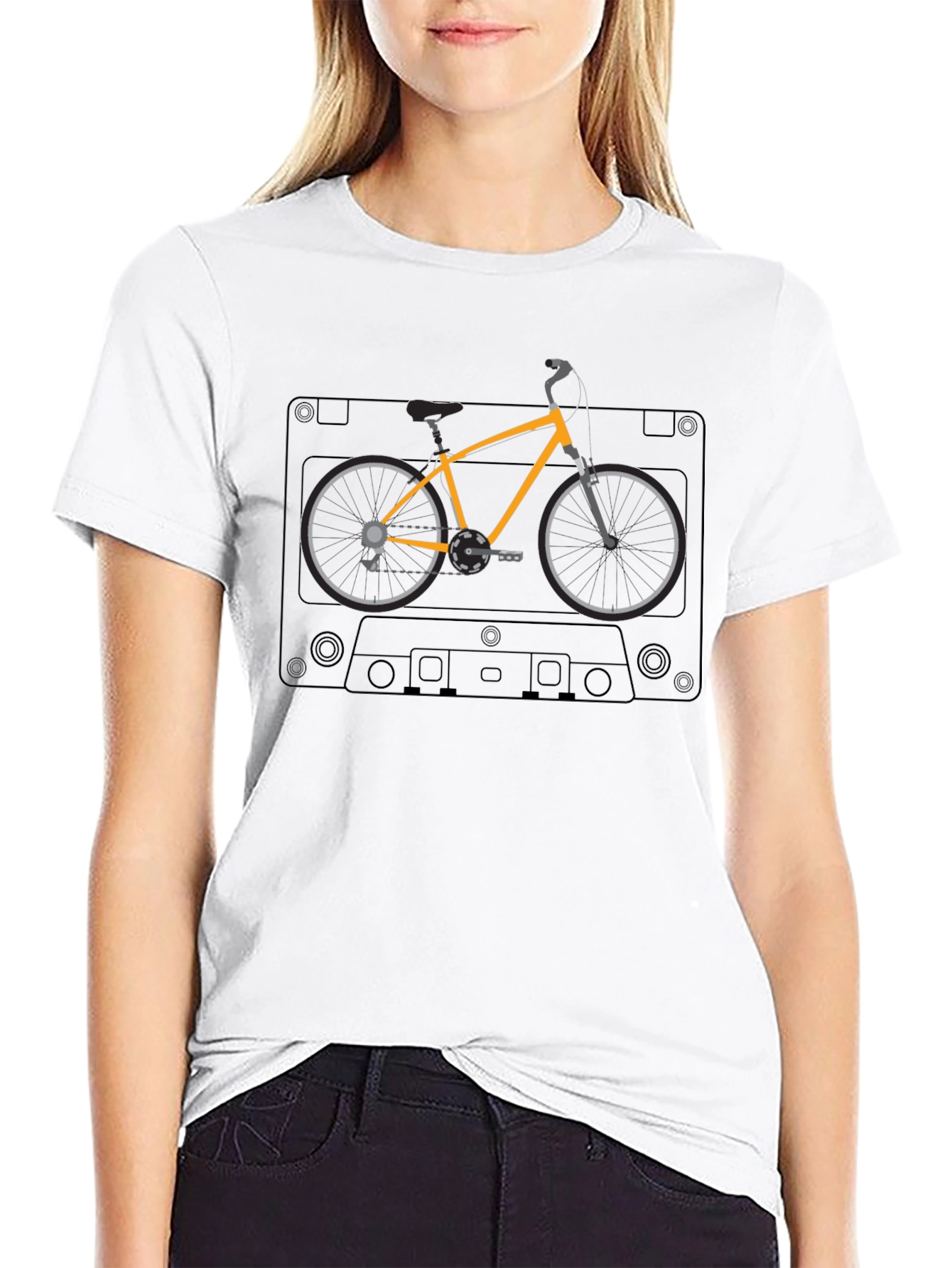 Retro Bicycle Cassette Tape Graphic Tee