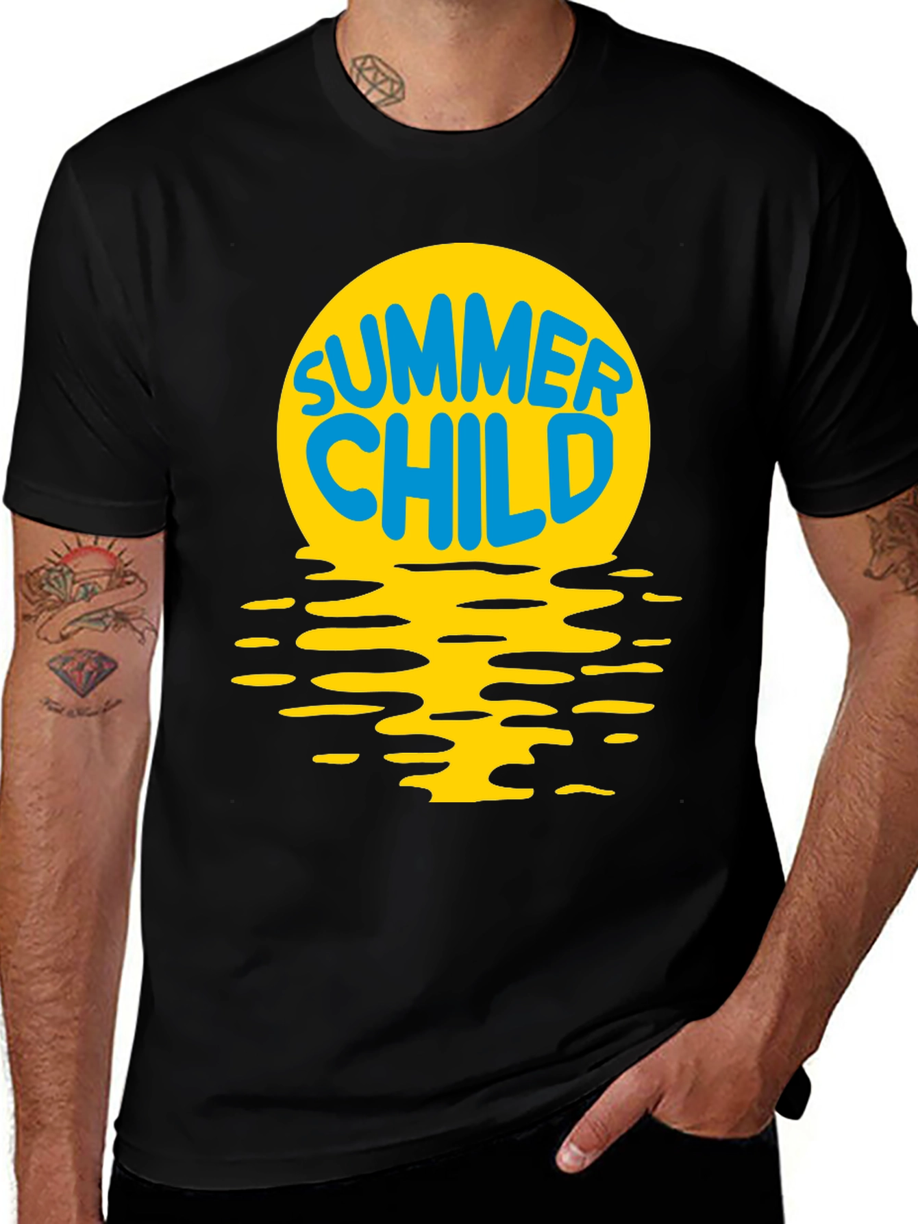 Summer Child T-Shirt - Black Cotton Tee