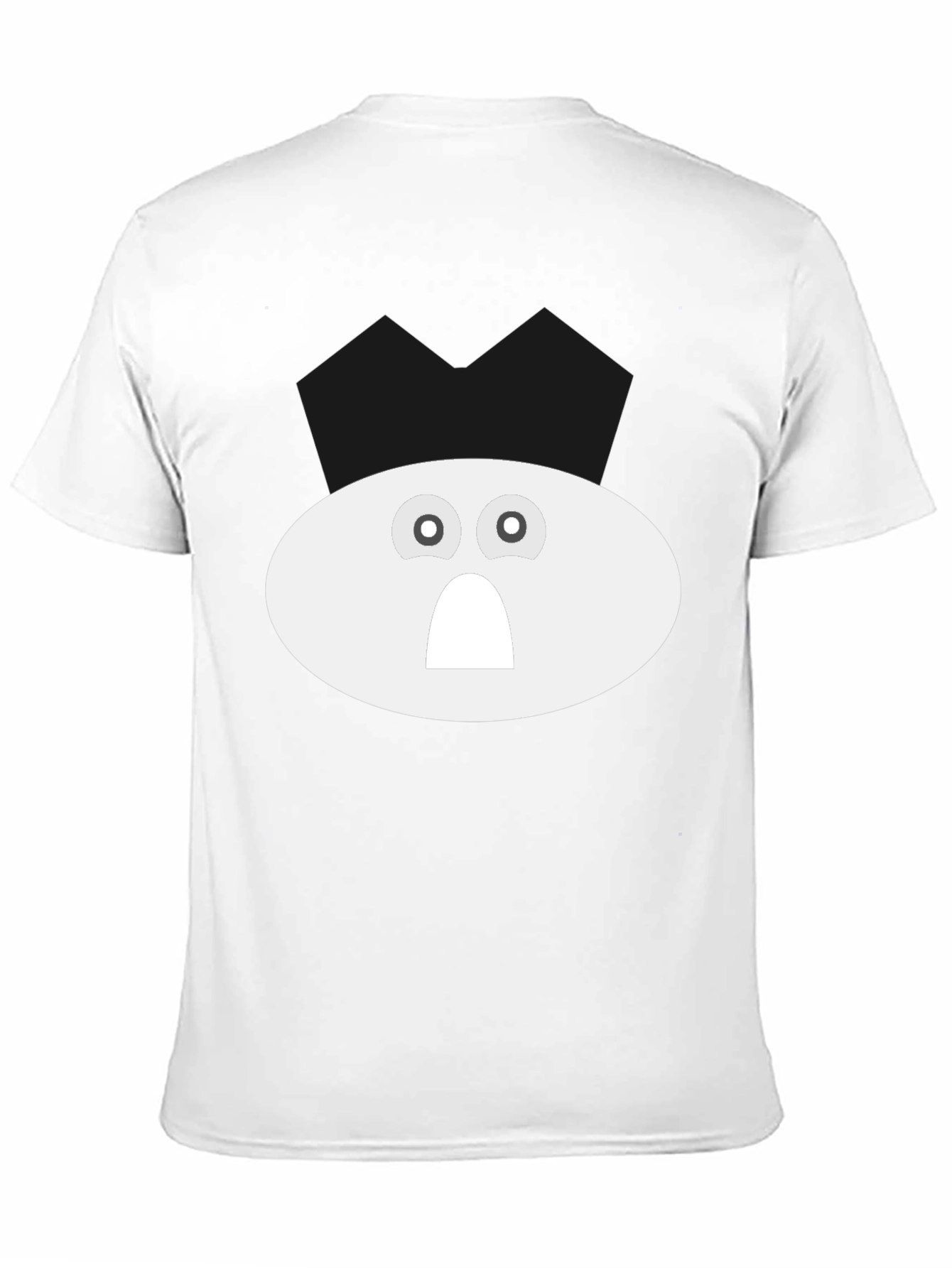 Funny Ghost Face Black Cotton T-Shirt