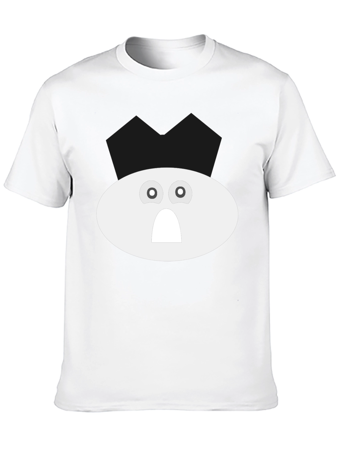 Funny Ghost Face Black Cotton T-Shirt