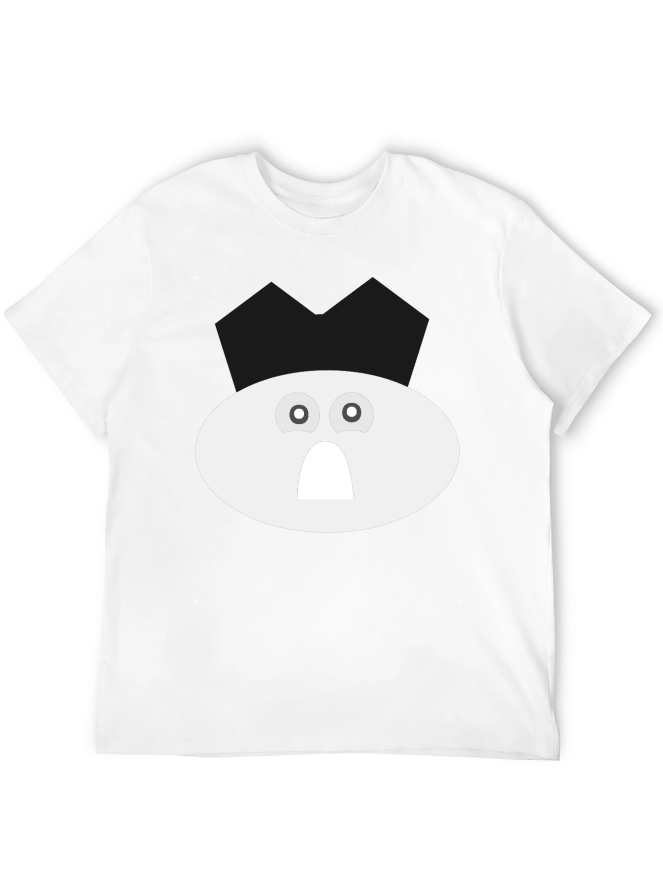 Funny Ghost Face Black Cotton T-Shirt