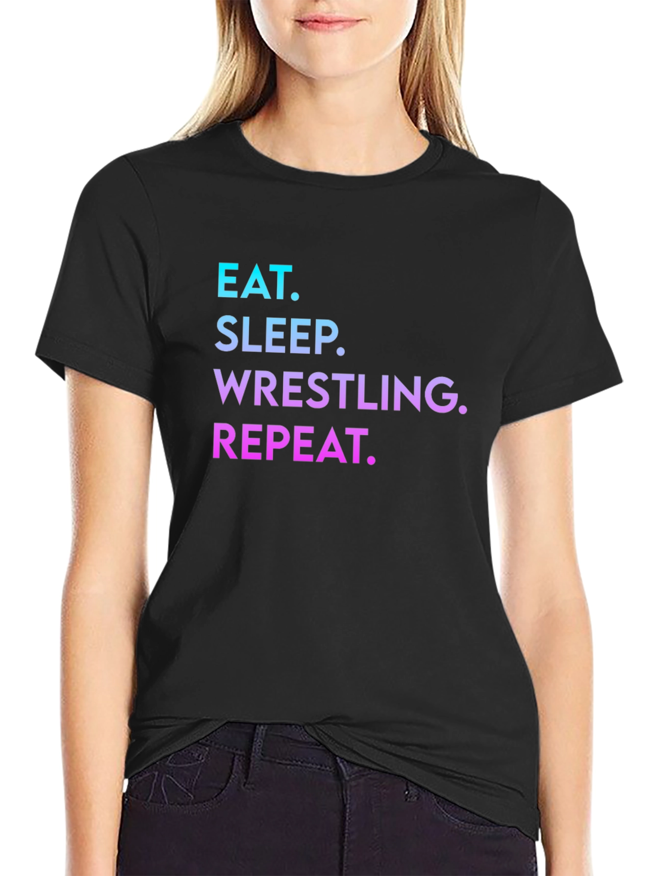 Eat Sleep Wrestling Repeat T-Shirt