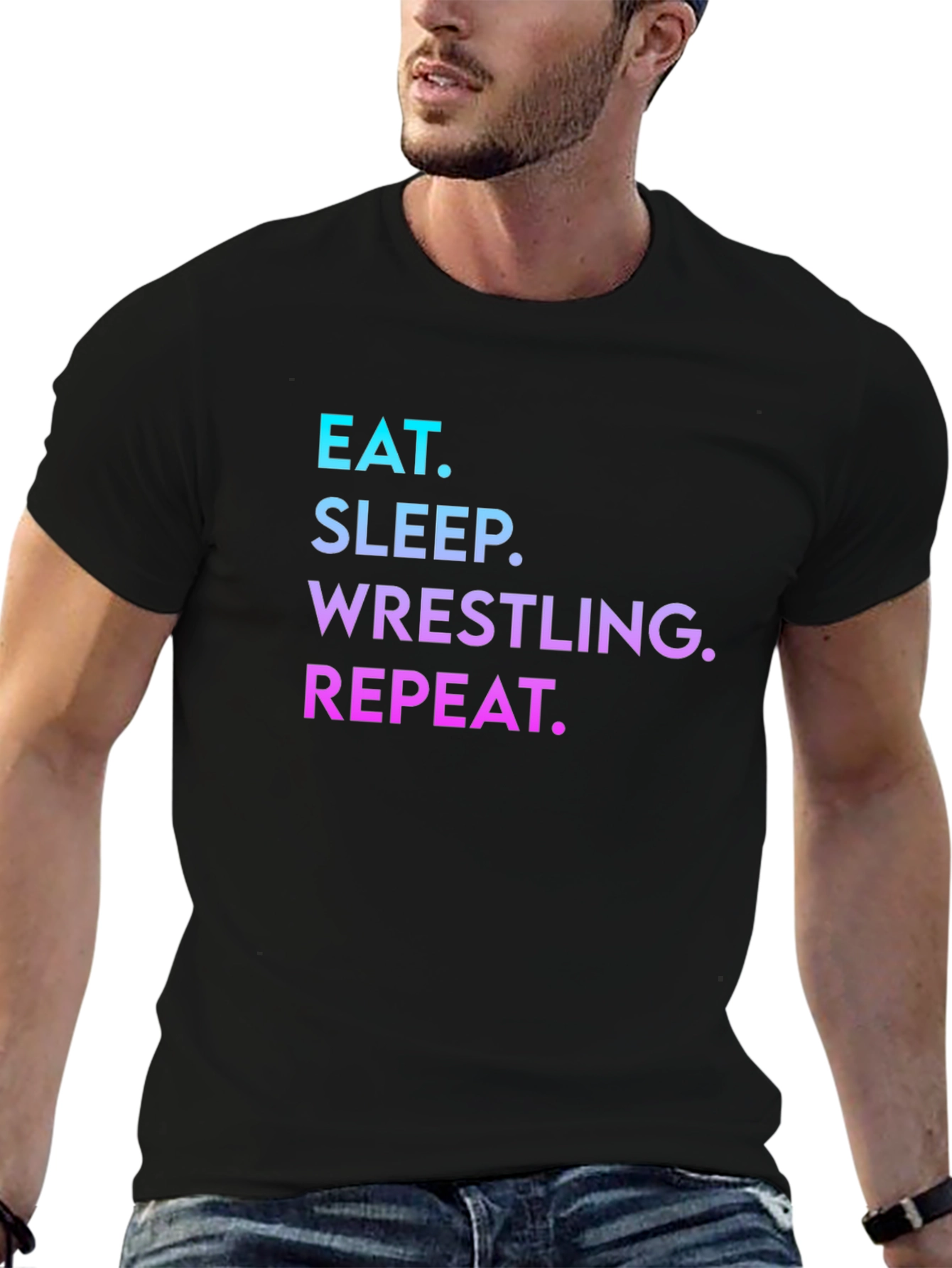 Eat Sleep Wrestling Repeat T-Shirt