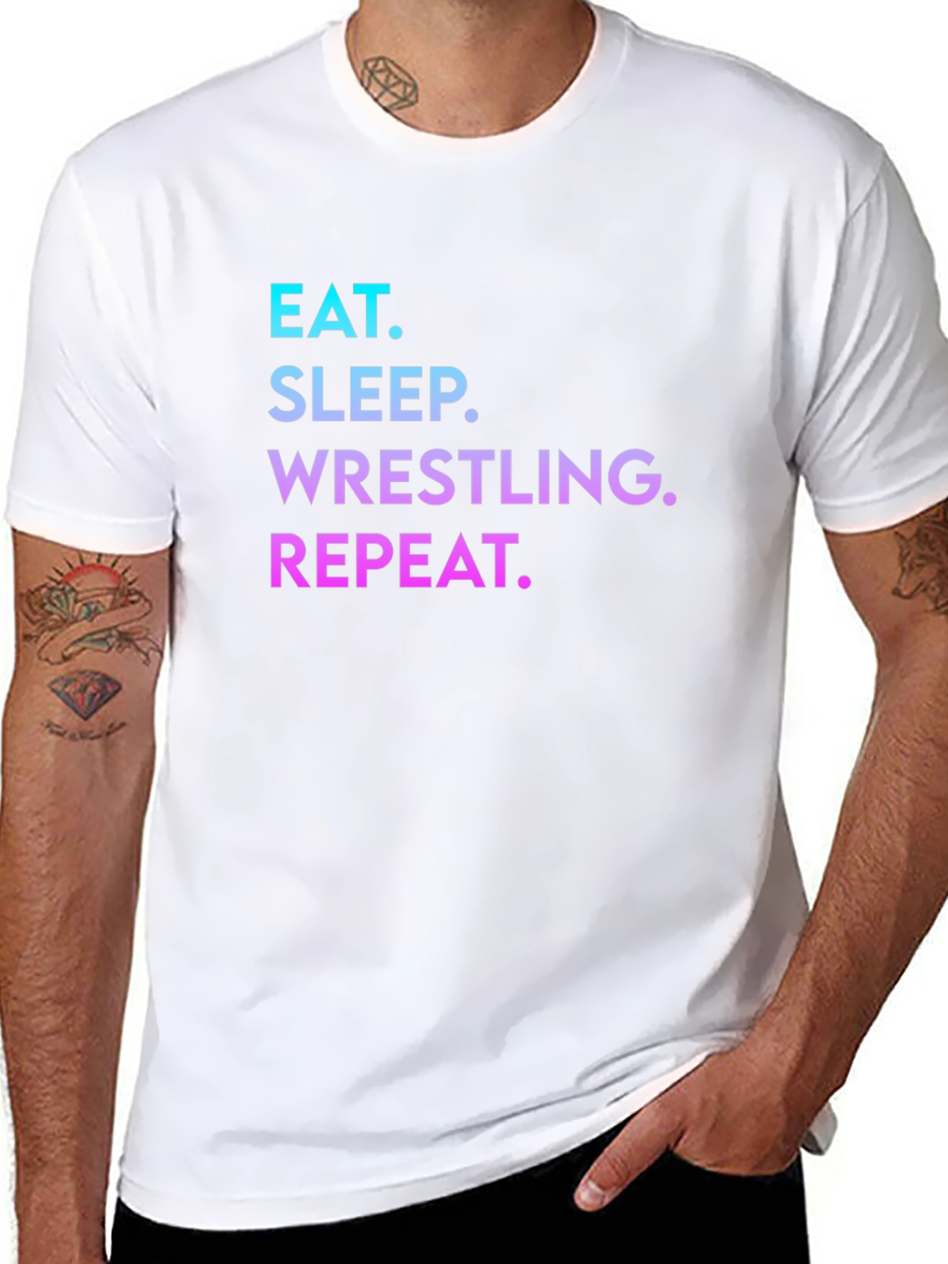 Eat Sleep Wrestling Repeat T-Shirt