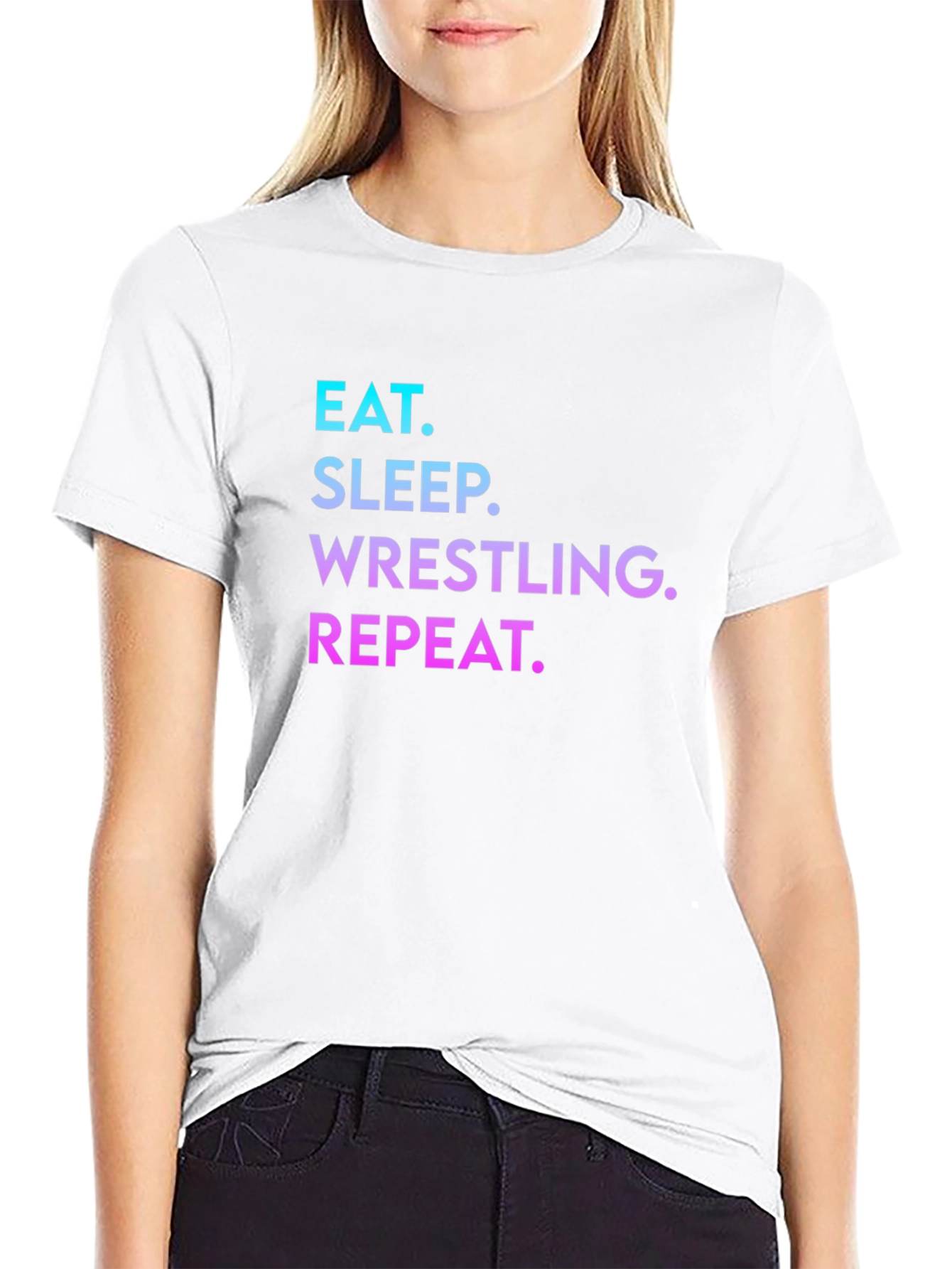 Eat Sleep Wrestling Repeat T-Shirt