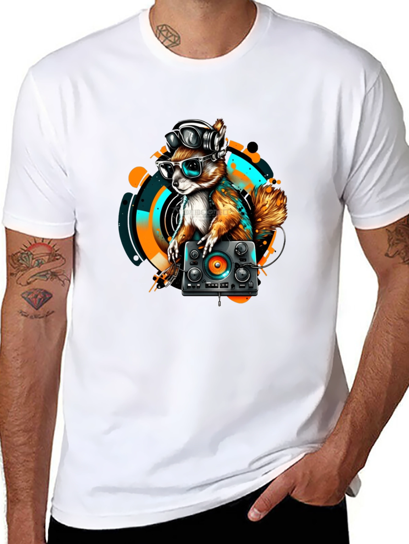 DJ Squirrel T-Shirt - Funky Urban Design