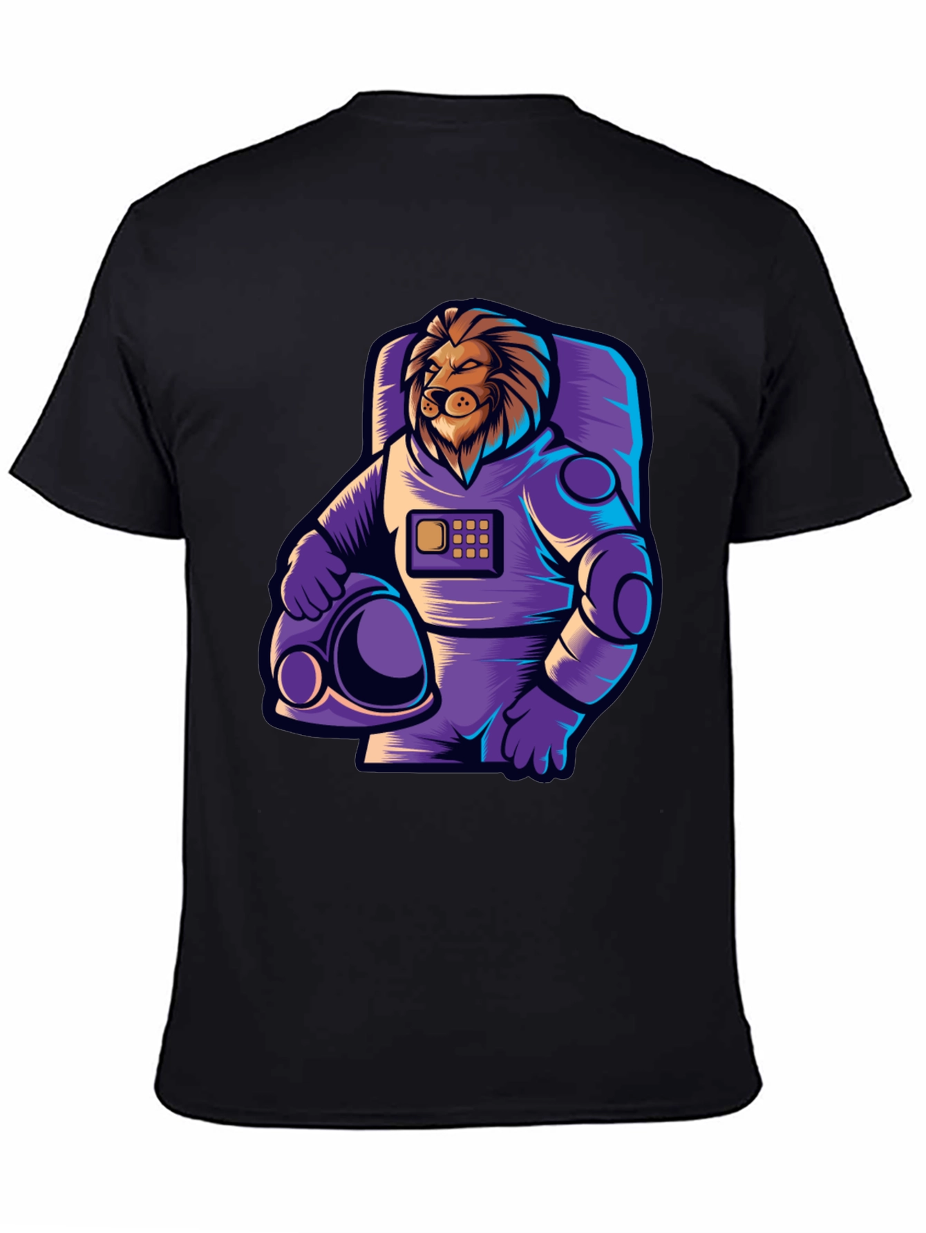 Lion Astronaut Graphic T-Shirt - Space Adventure Style