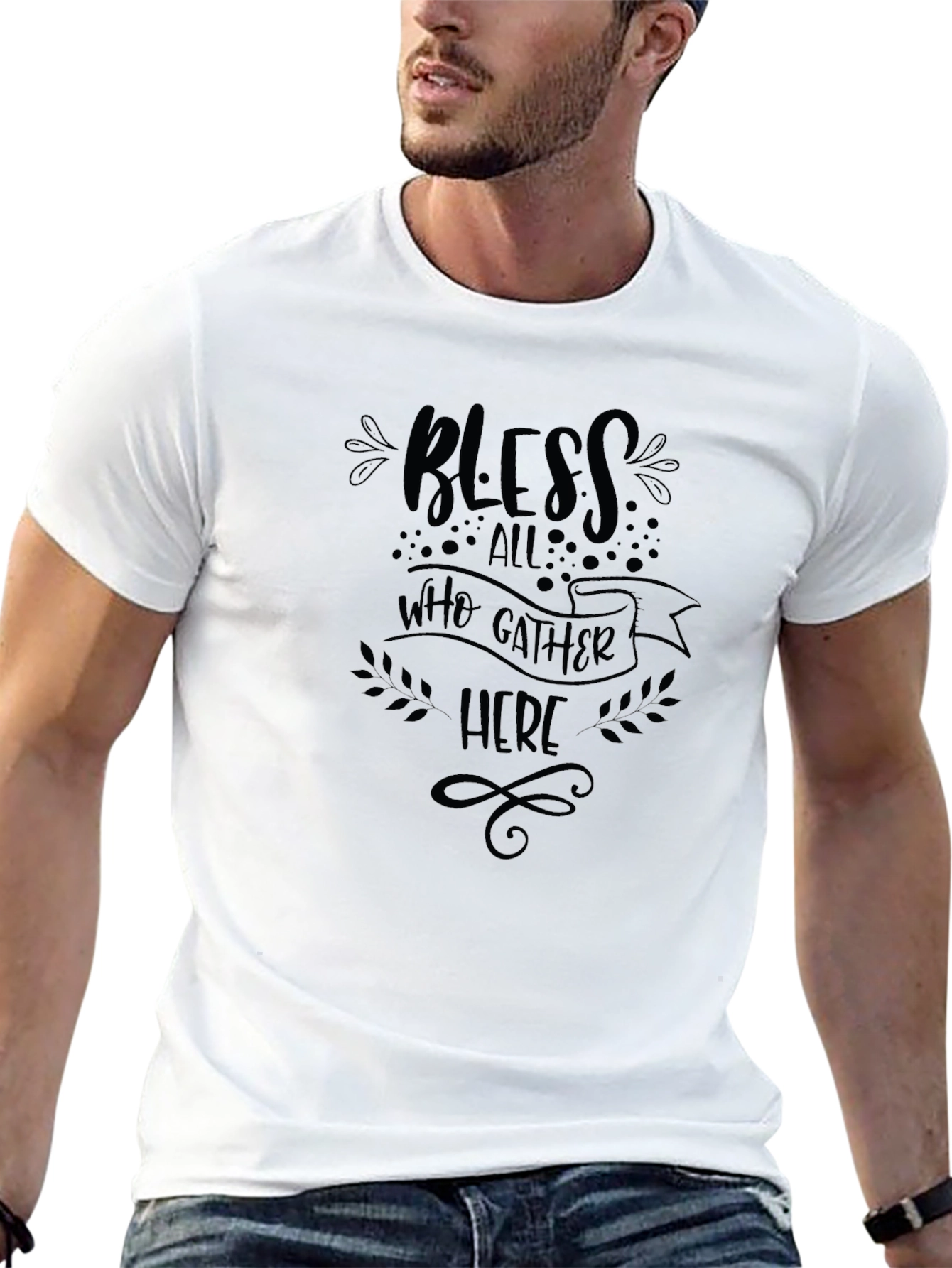 Bless All Who Gather Here Black T-Shirt