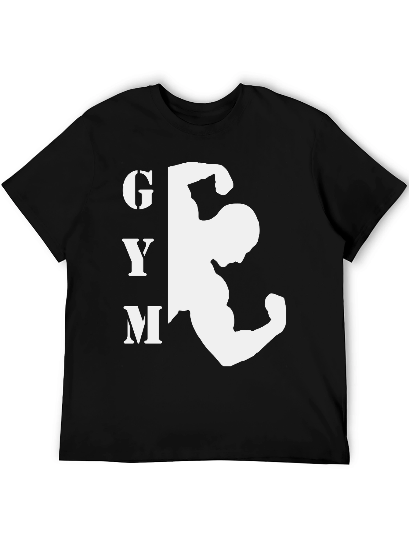 Gym Bodybuilding Graphic Black T-Shirt