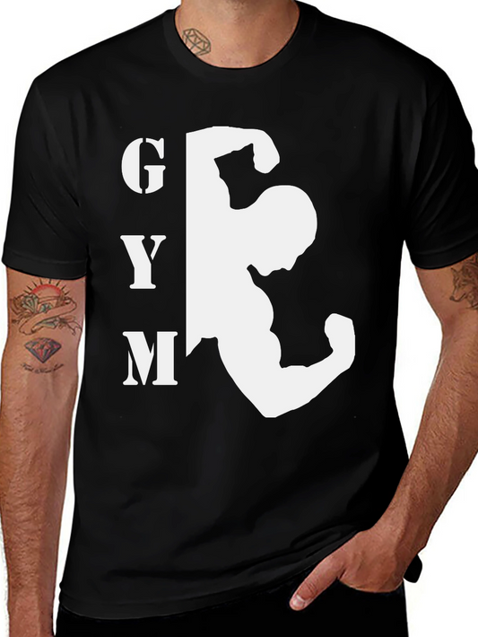 Gym Bodybuilding Graphic Black T-Shirt