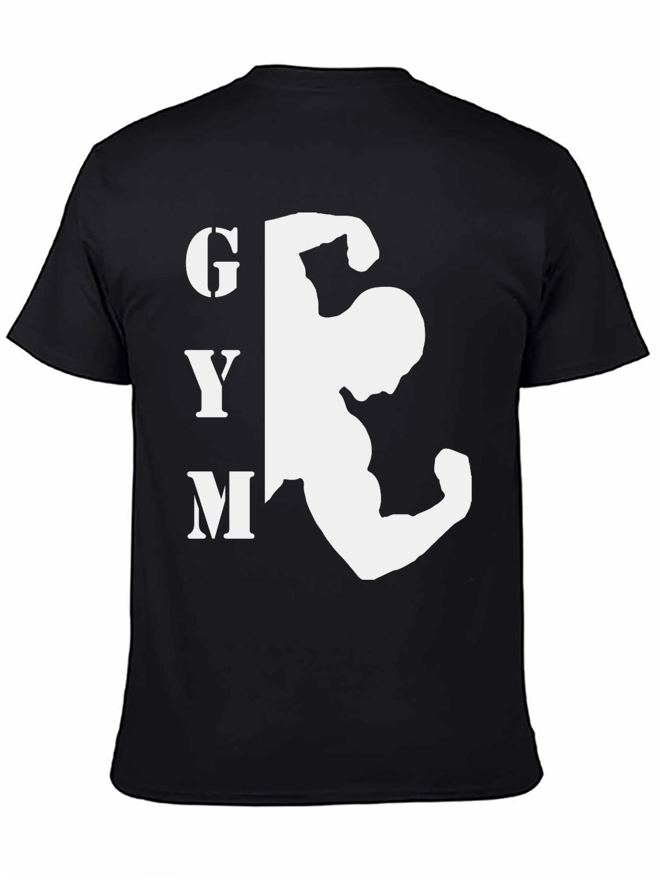 Gym Bodybuilding Graphic Black T-Shirt