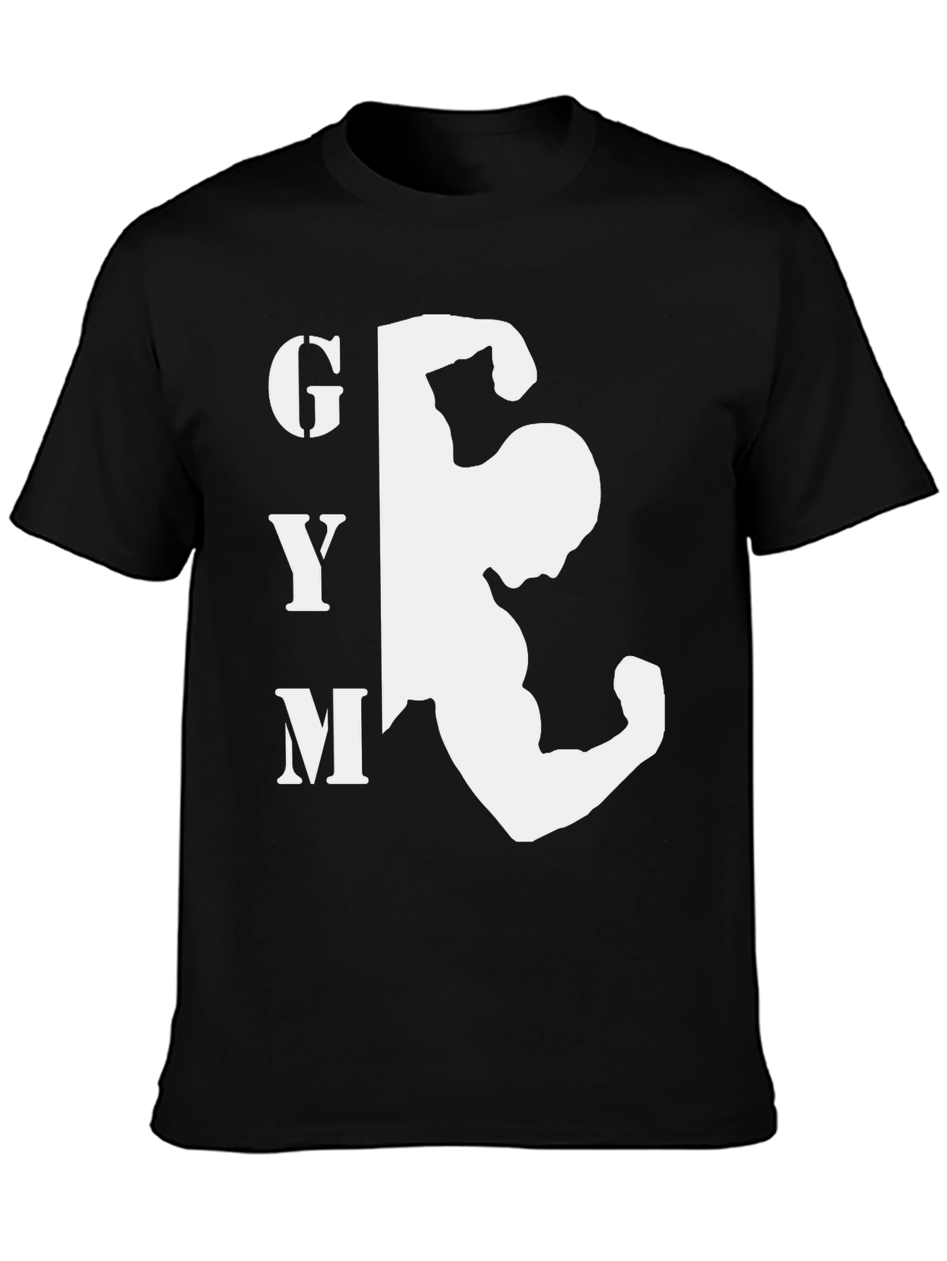 Gym Bodybuilding Graphic Black T-Shirt