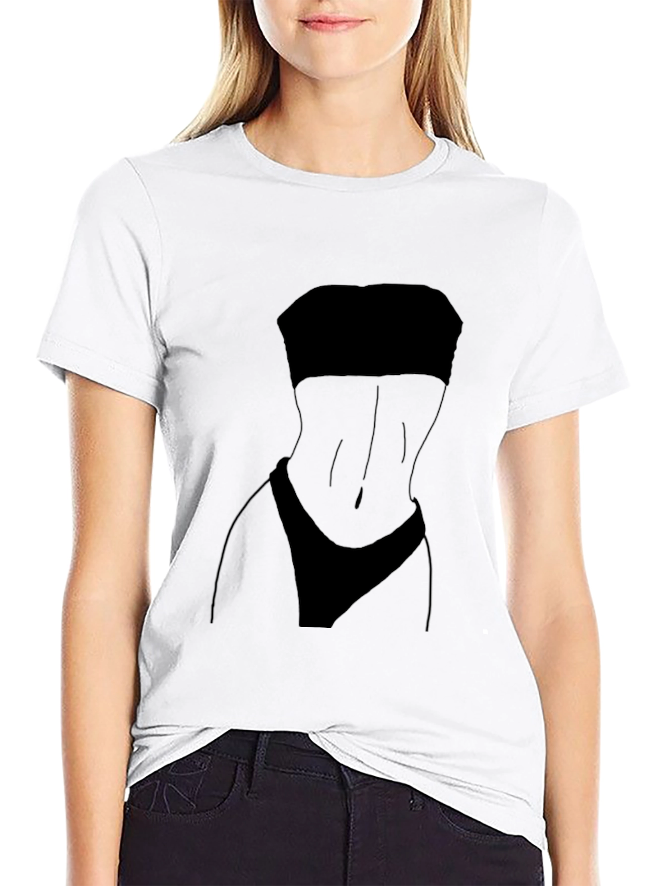 Silhouette Graphic Black Tee