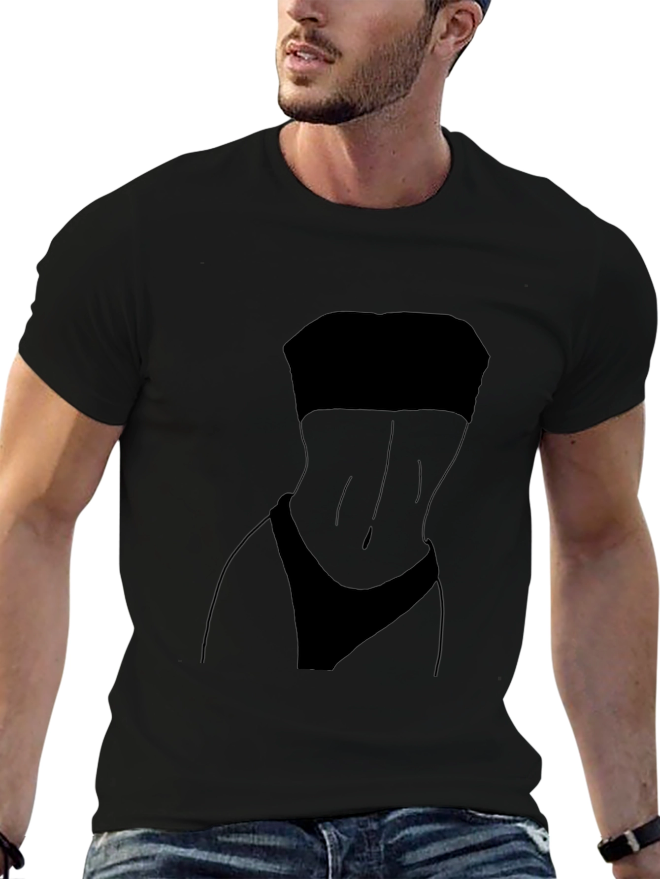 Silhouette Graphic Black Tee