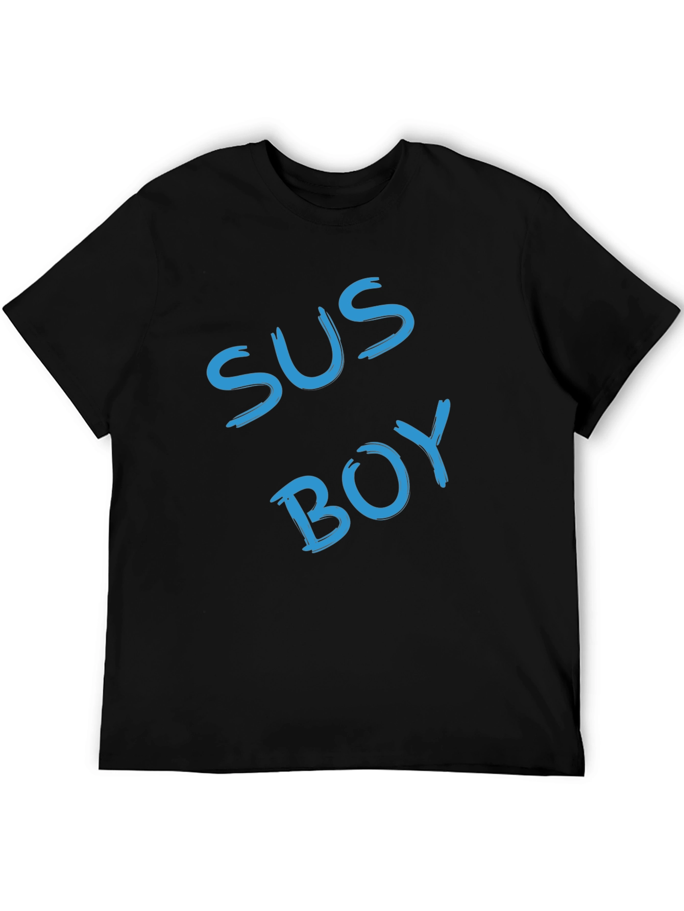Sus Boy Graphic T-Shirt - Black Crew Neck Tee